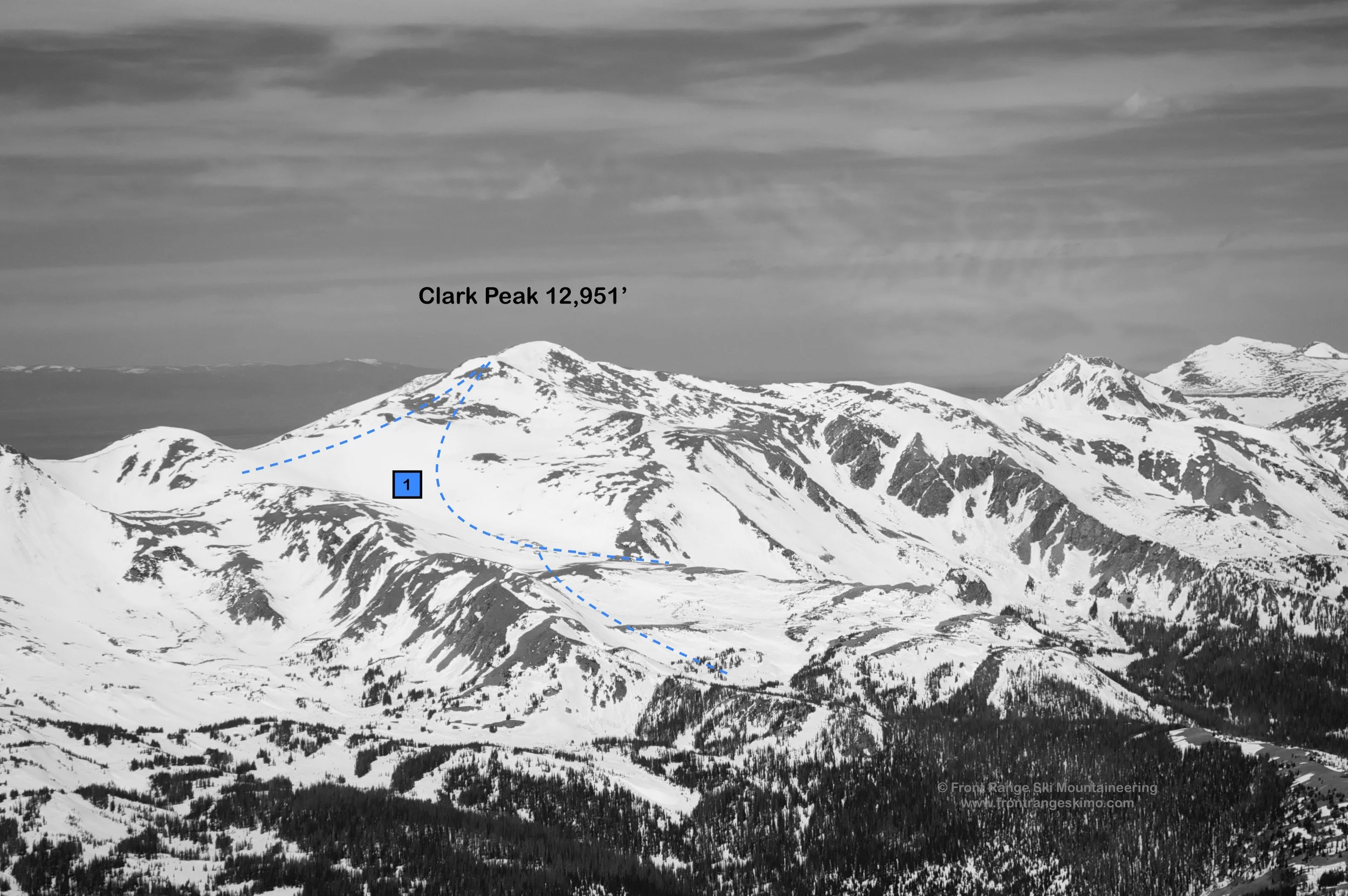 Clark Peak from the southeast. Photo: Rob Writz