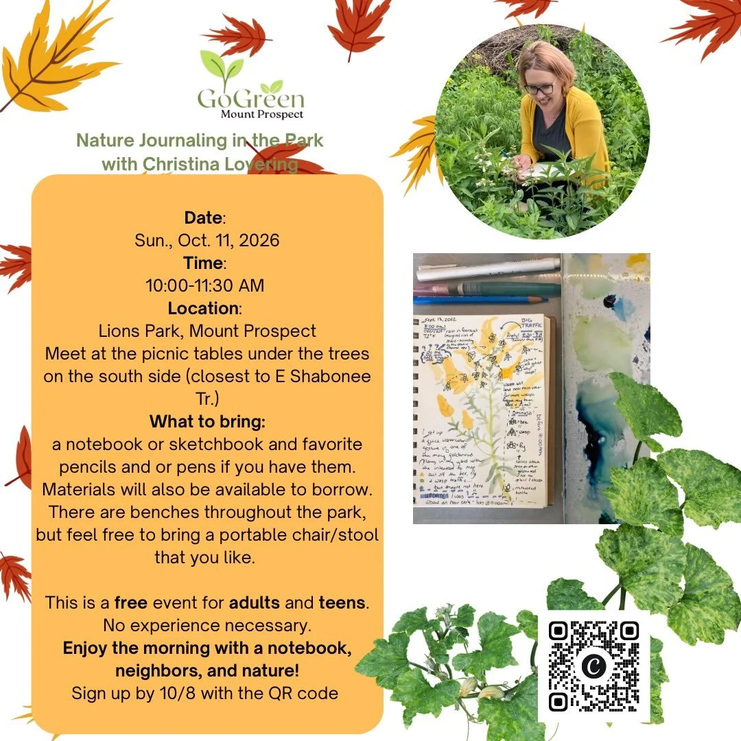 Update-Nature Journaling in the Park has a new date!
📅 Sunday, October 11, 2026
10-11:30 AM 
FREE meet up for adults and teens. Sign up form is in the link in bio on Instagram and comments on Facebook. 

#naturejournal #natureart