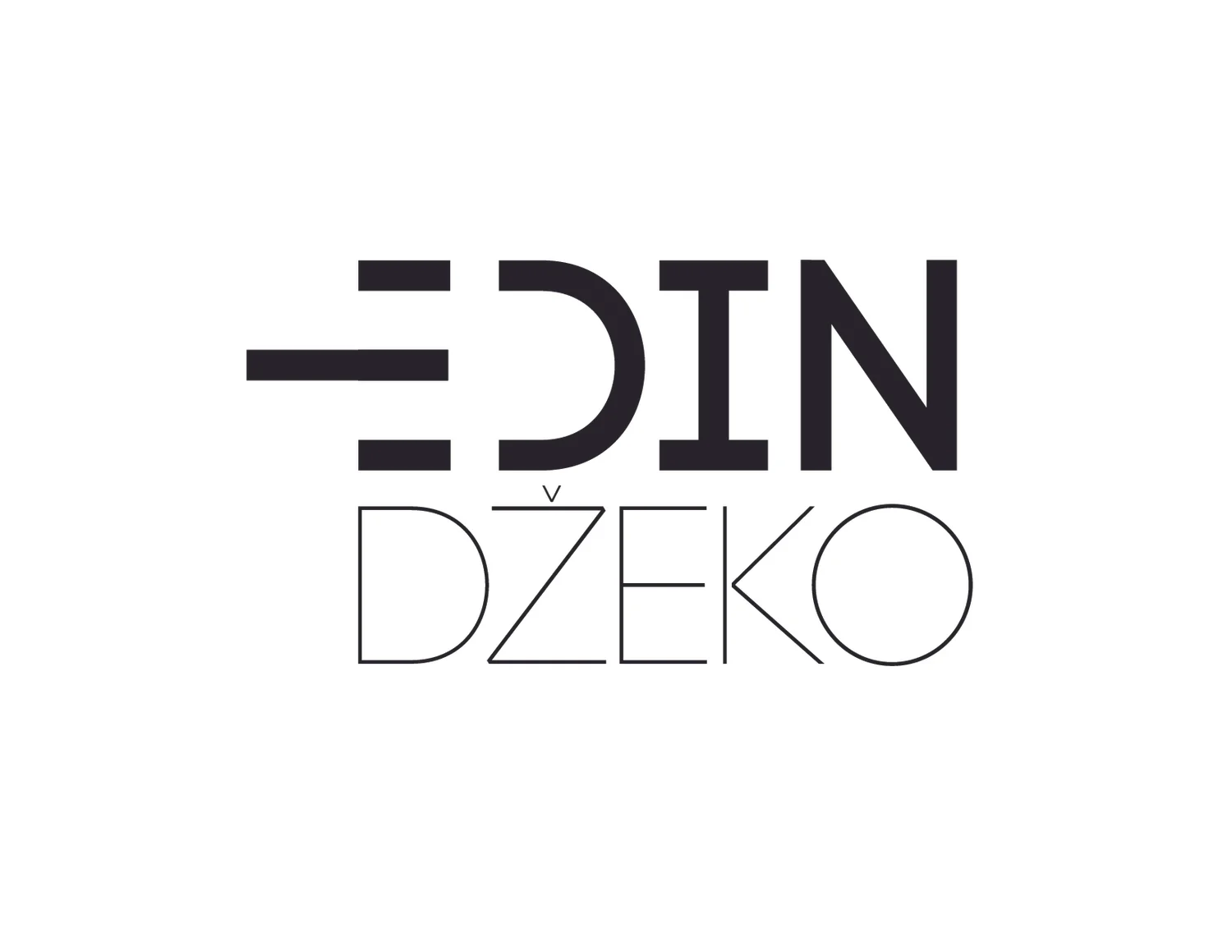  Manchester City's Soccer star Edin Džeko's logo. The 'E' and 'D' form a speeding soccer ball. 