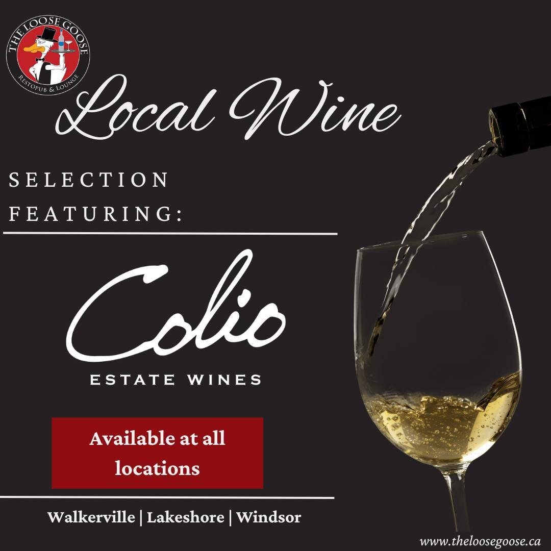 🍷✨ Exciting News Alert! 🎉 

Come check out our new wine selection from local wineries, available at all 3 locations: Walkerville, Lakeshore, and Windsor. Sourced from Colio Winery, these handpicked wines promise to add a local twist to your pub exp