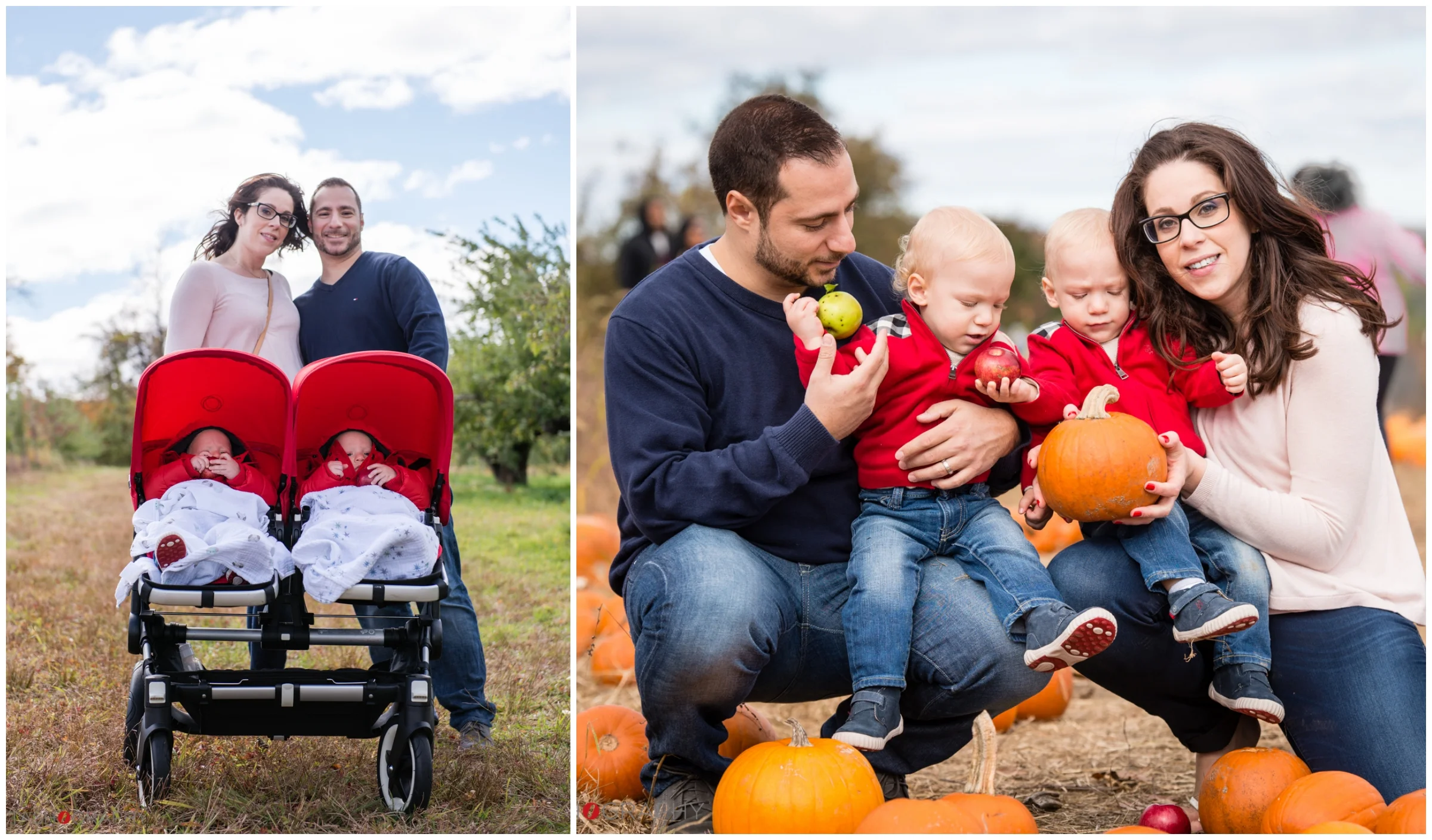 The Agnello Family's Fall Family Portraits at Wilkens Fruit and Fir Farm in Yorktown Heights, NY