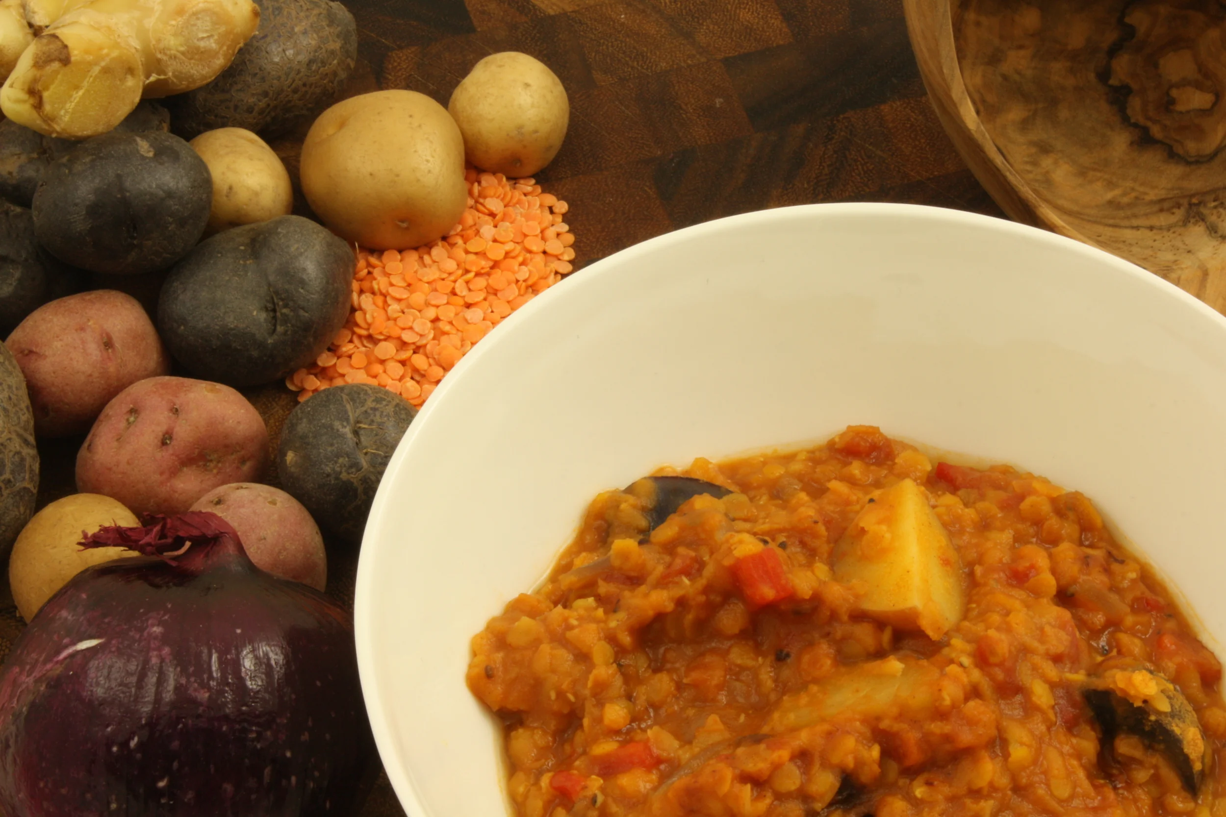 Spiced Lentil and Potato Soup