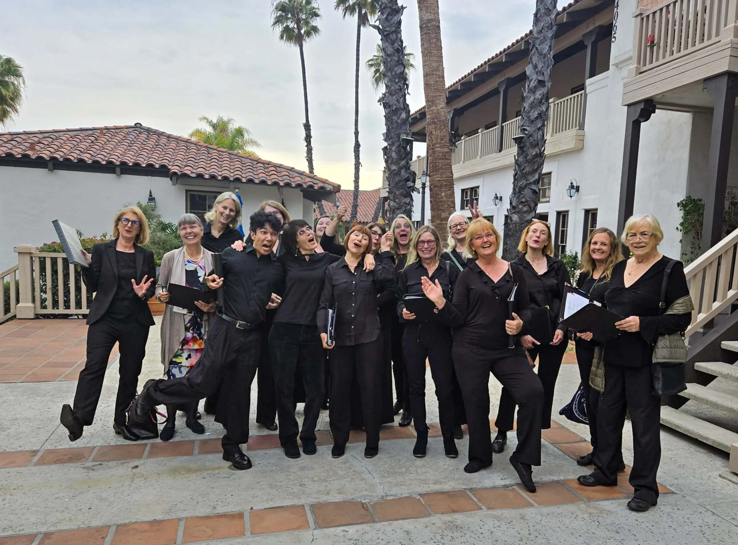 Hose of Germany Choir having fun posing for a picture