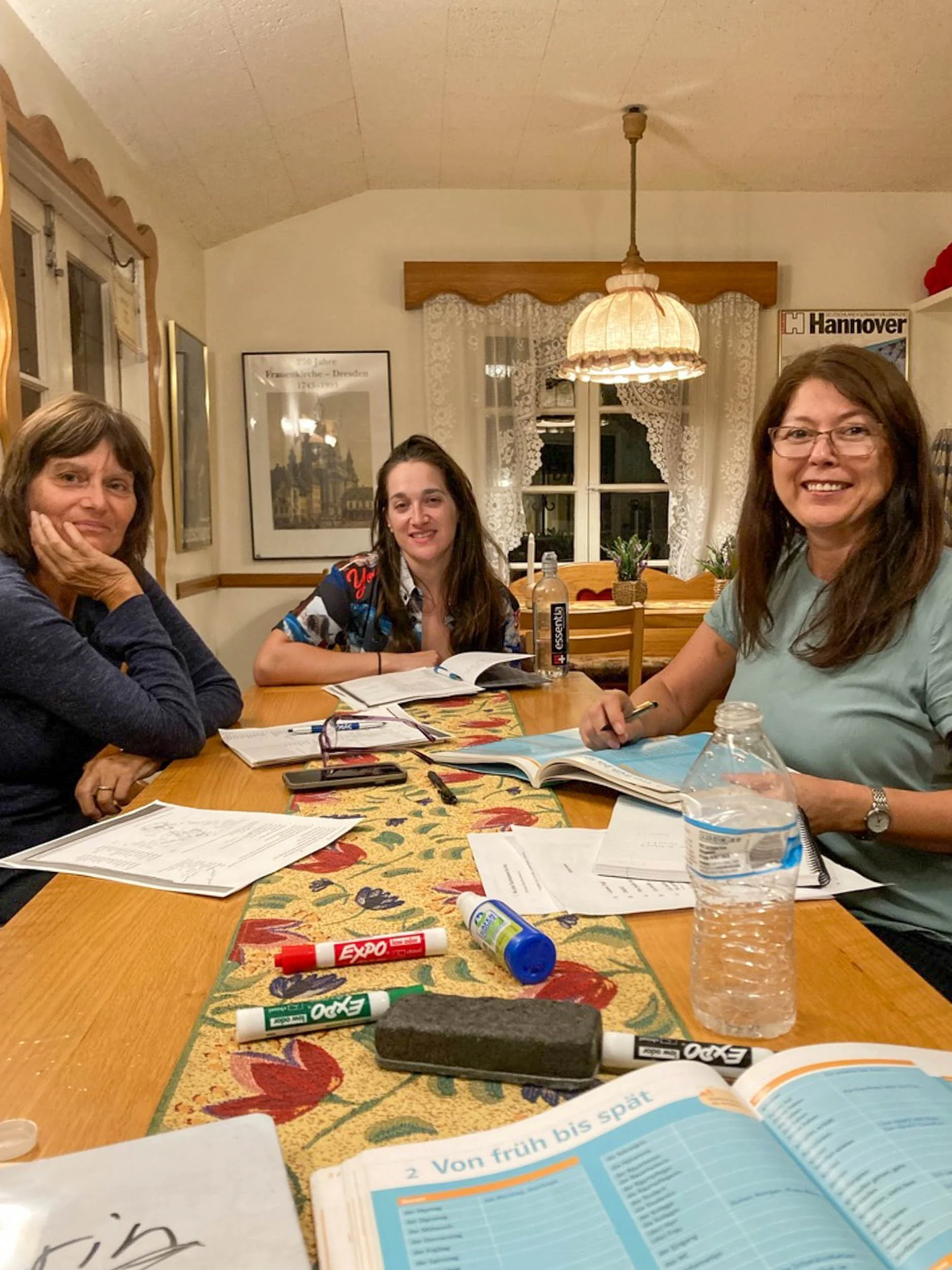 Adult students during class at the House of Germany cottage