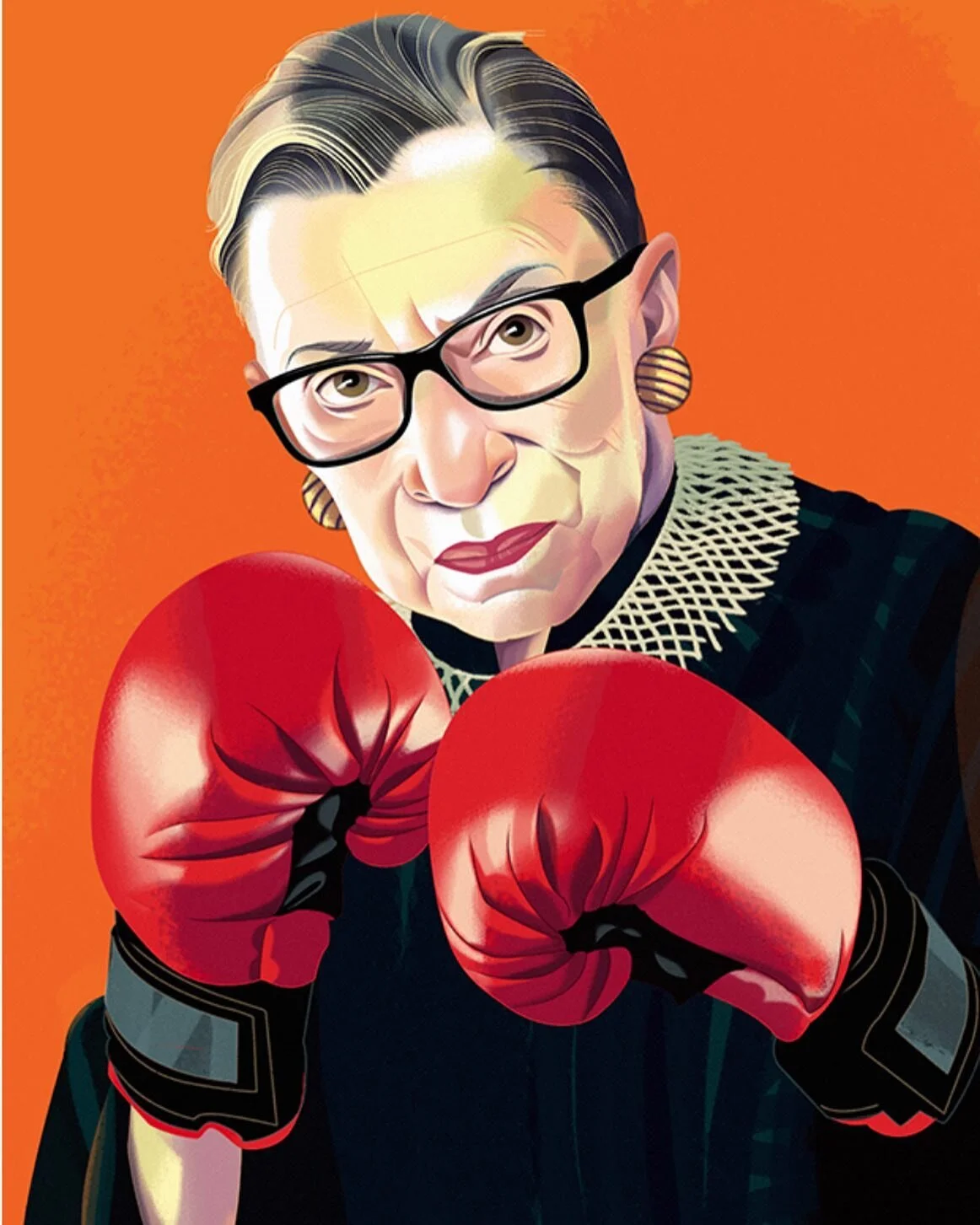CHOOSE FIGHT OVER FEAR.  #RBGForever 🙏🏽 (art by Nigel Buchanan)