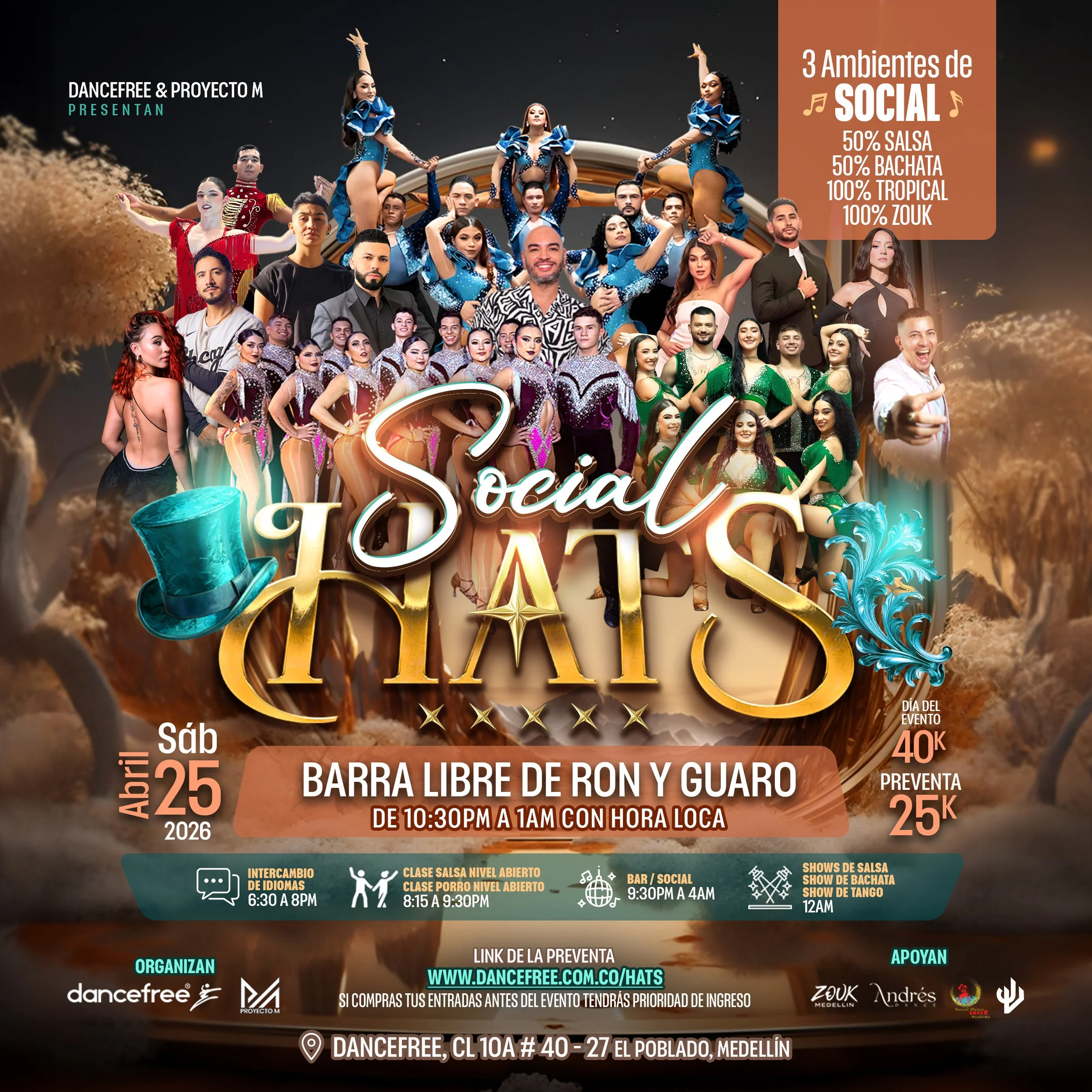 Social Hats &amp; Open Bar