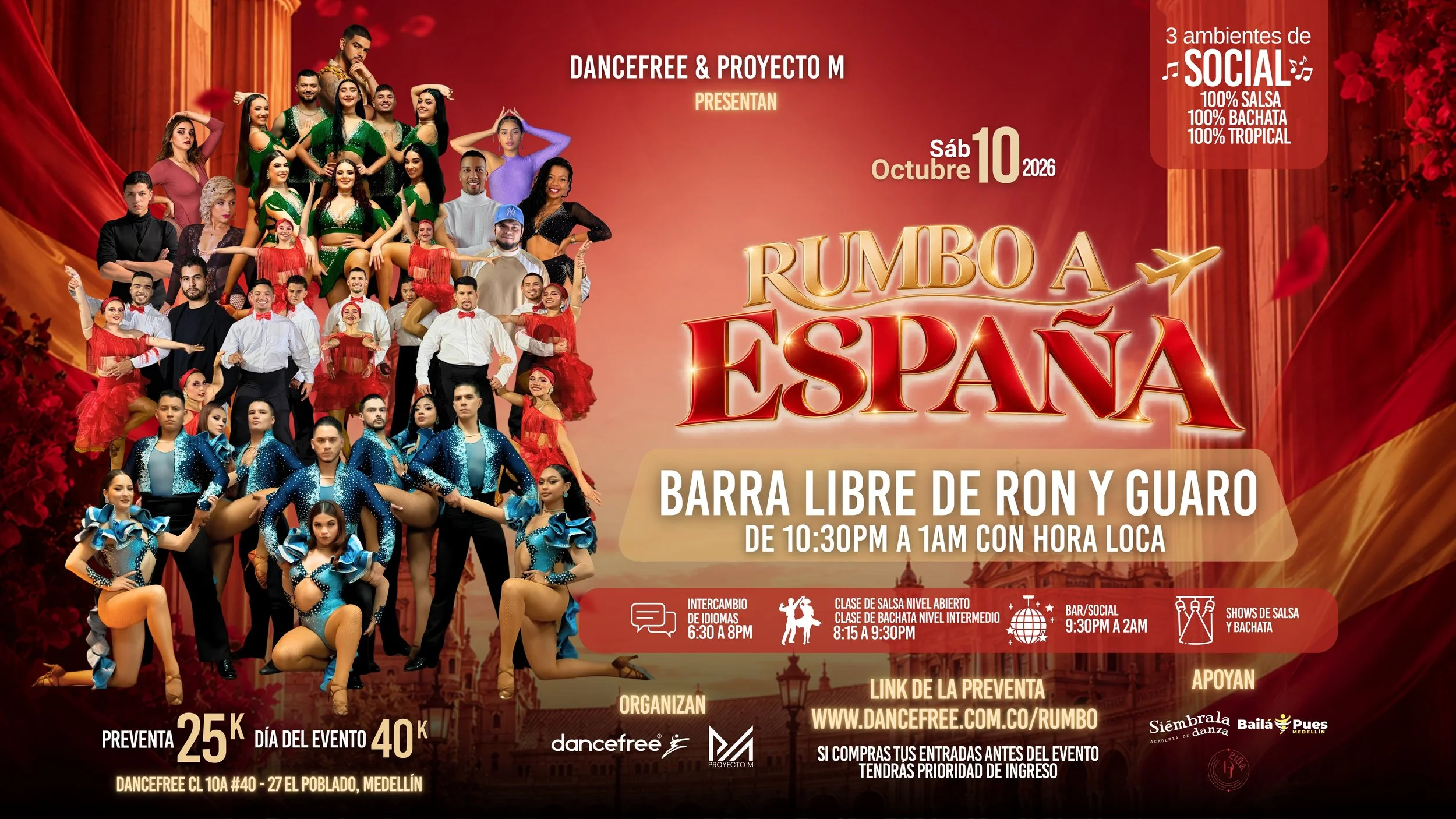 Social Rumbo a España y Barra Libre