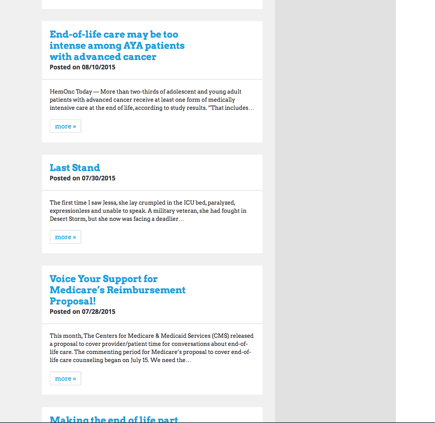 Live 'News' section on theconversationproject.org (2)