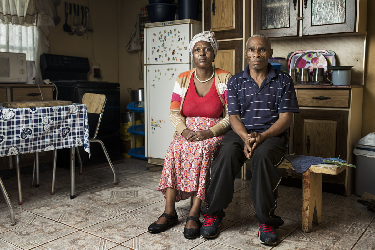 Siqhamo Hoyi at home with his wife Nomakhaya Synthia Hoyi