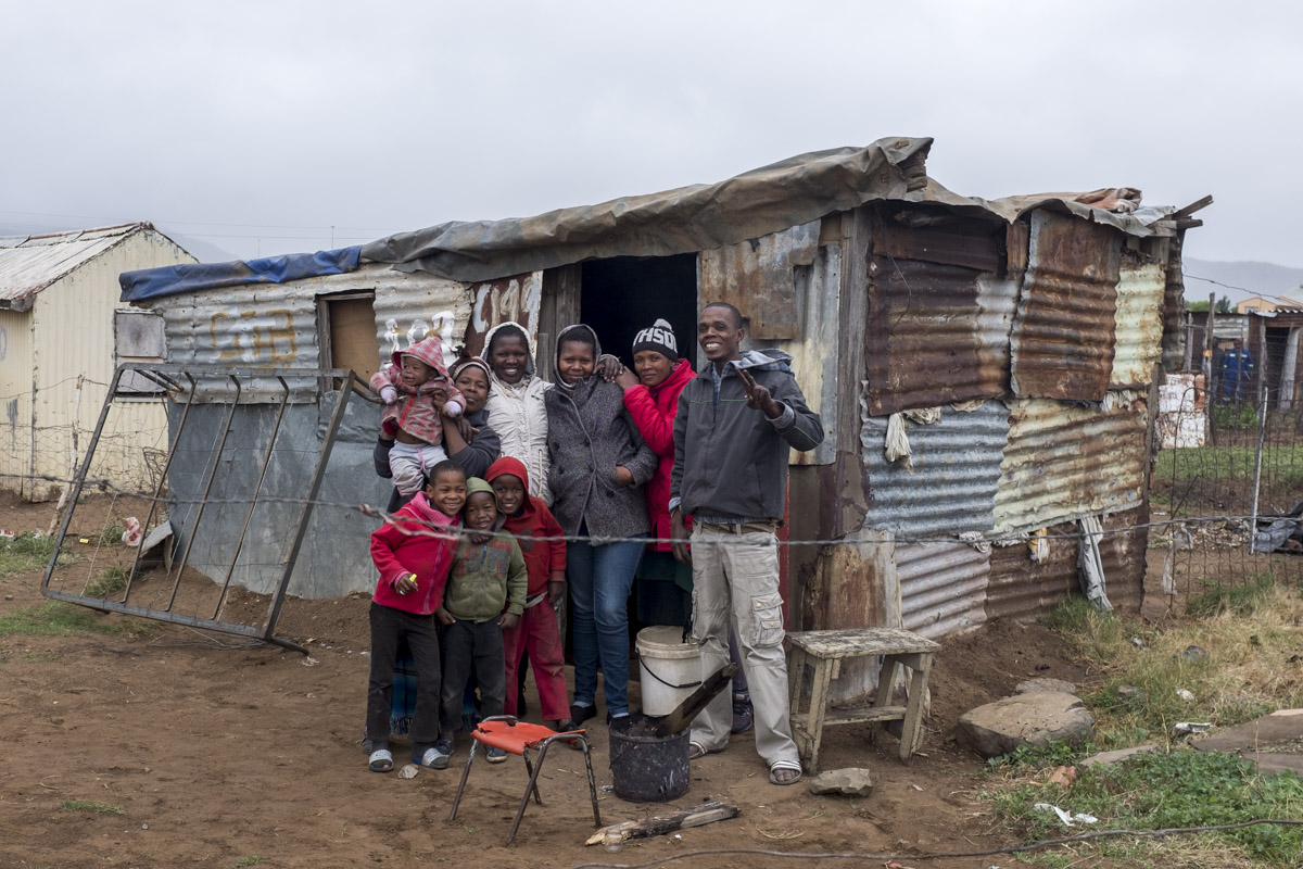 Mr Mtshange's neighbours came out to see what we were doing and asked for a photograph.