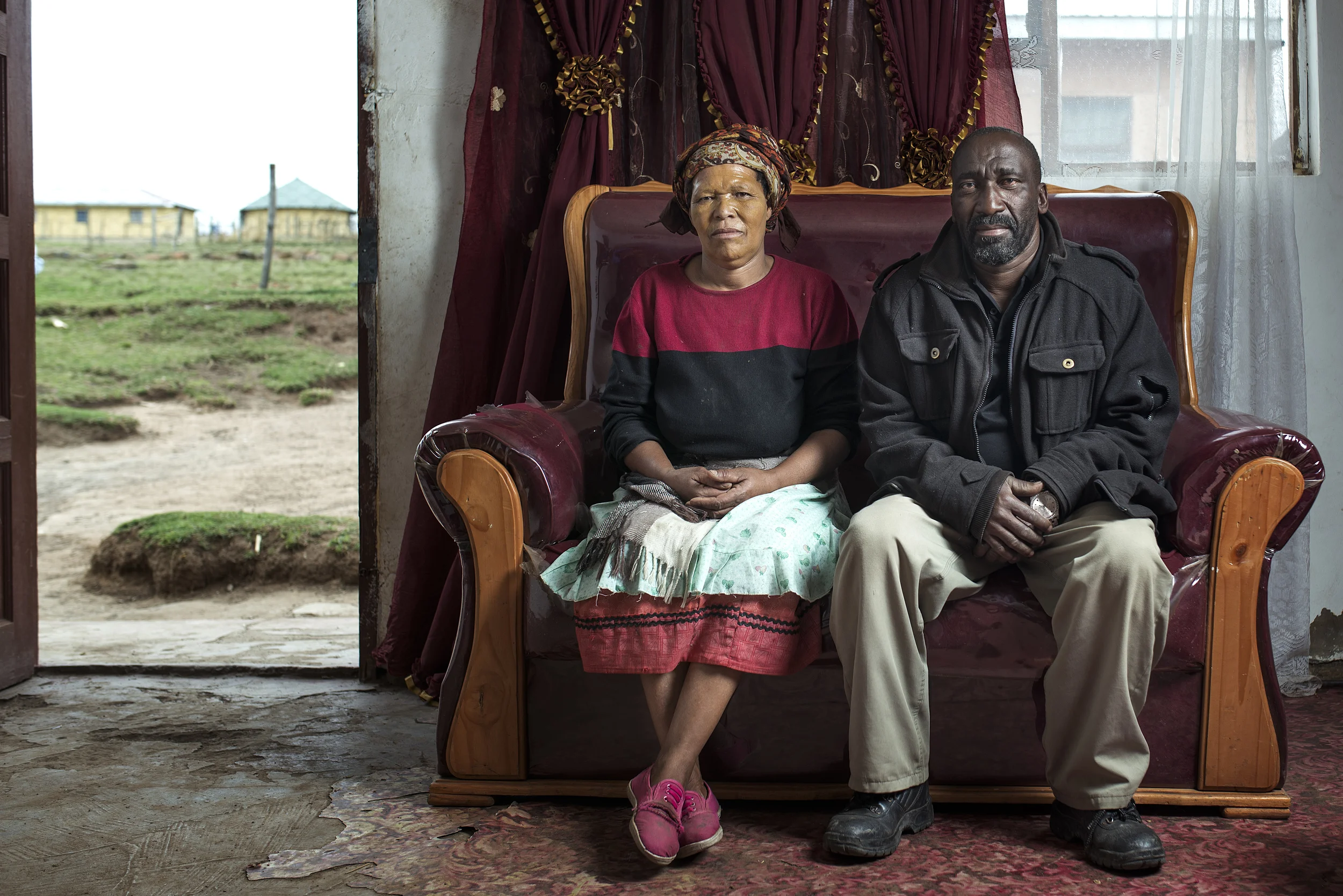 Zolisa Jejana and his wife at home in Cofimvaba.