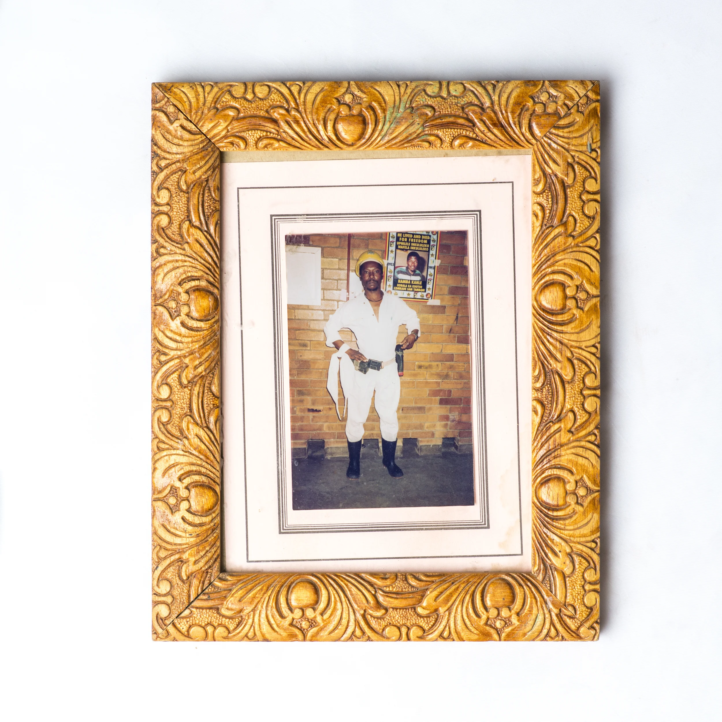 Alloys Msuthu in his days as a worker in the mines. 