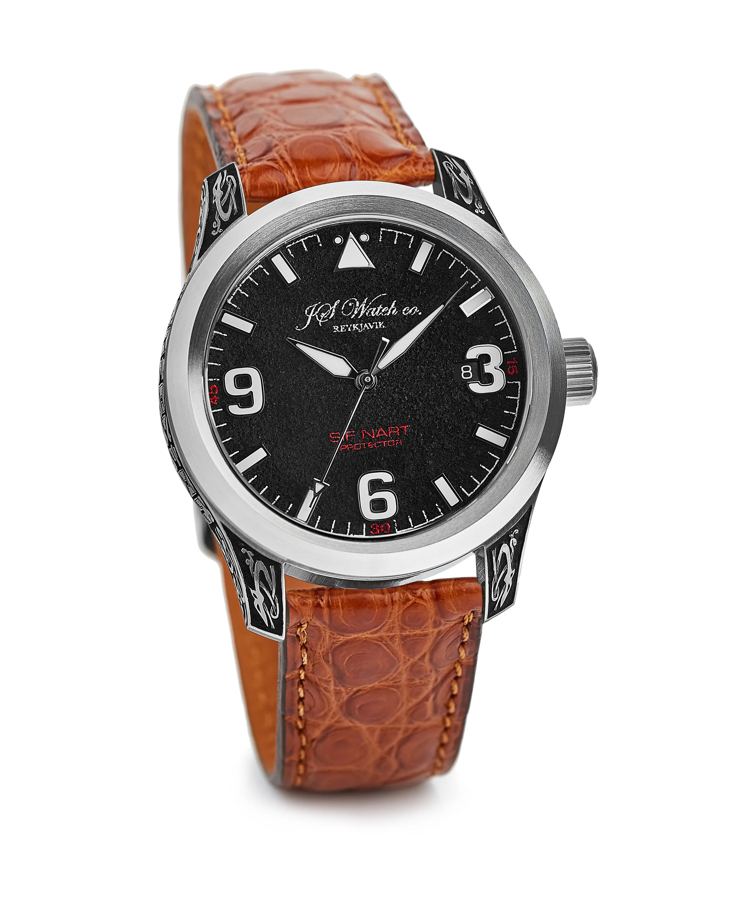 Sif NART Protector Volcano ash dial Brown Alligator strap