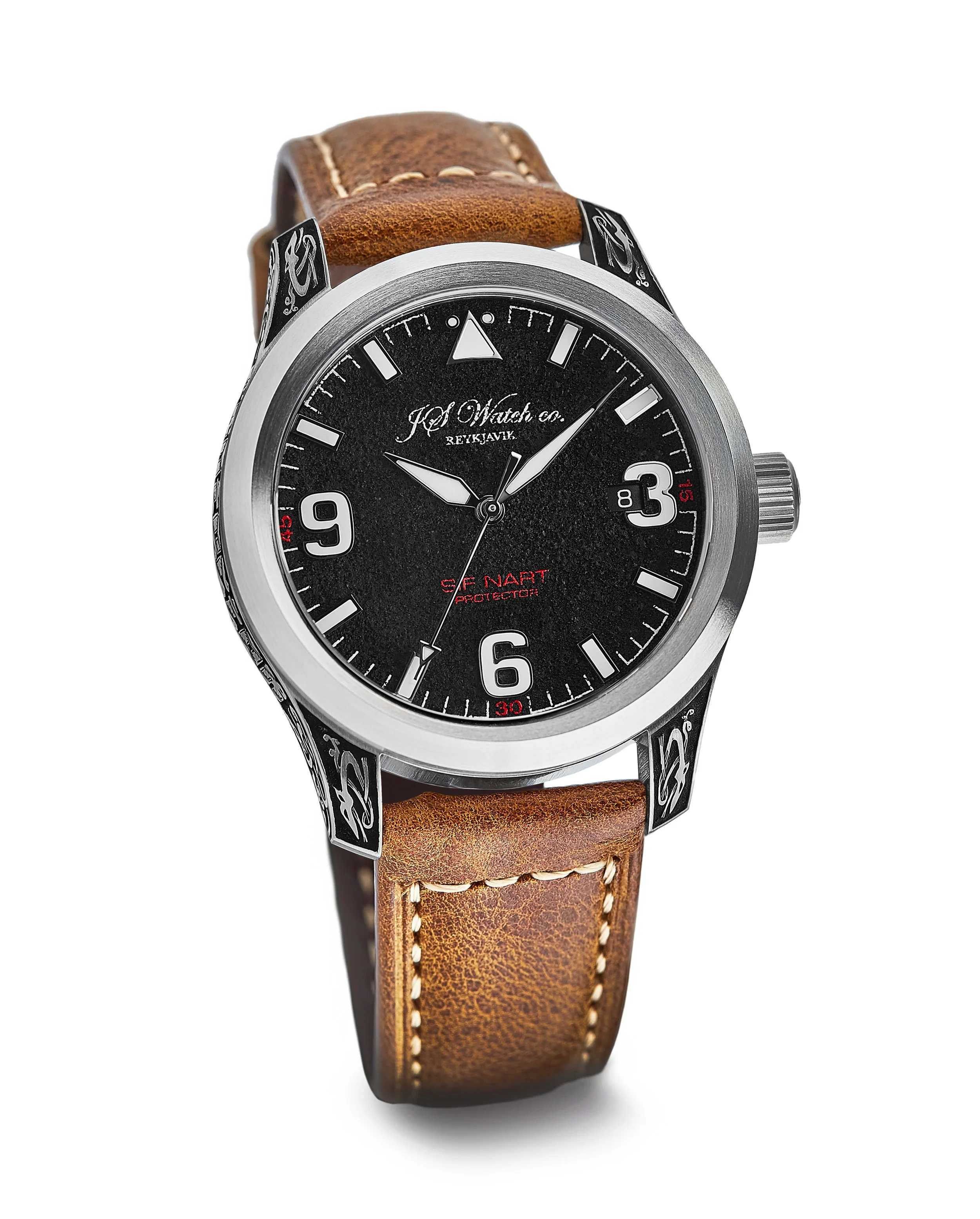 Sif NART Protector Volcano ash dial Brown Calf strap