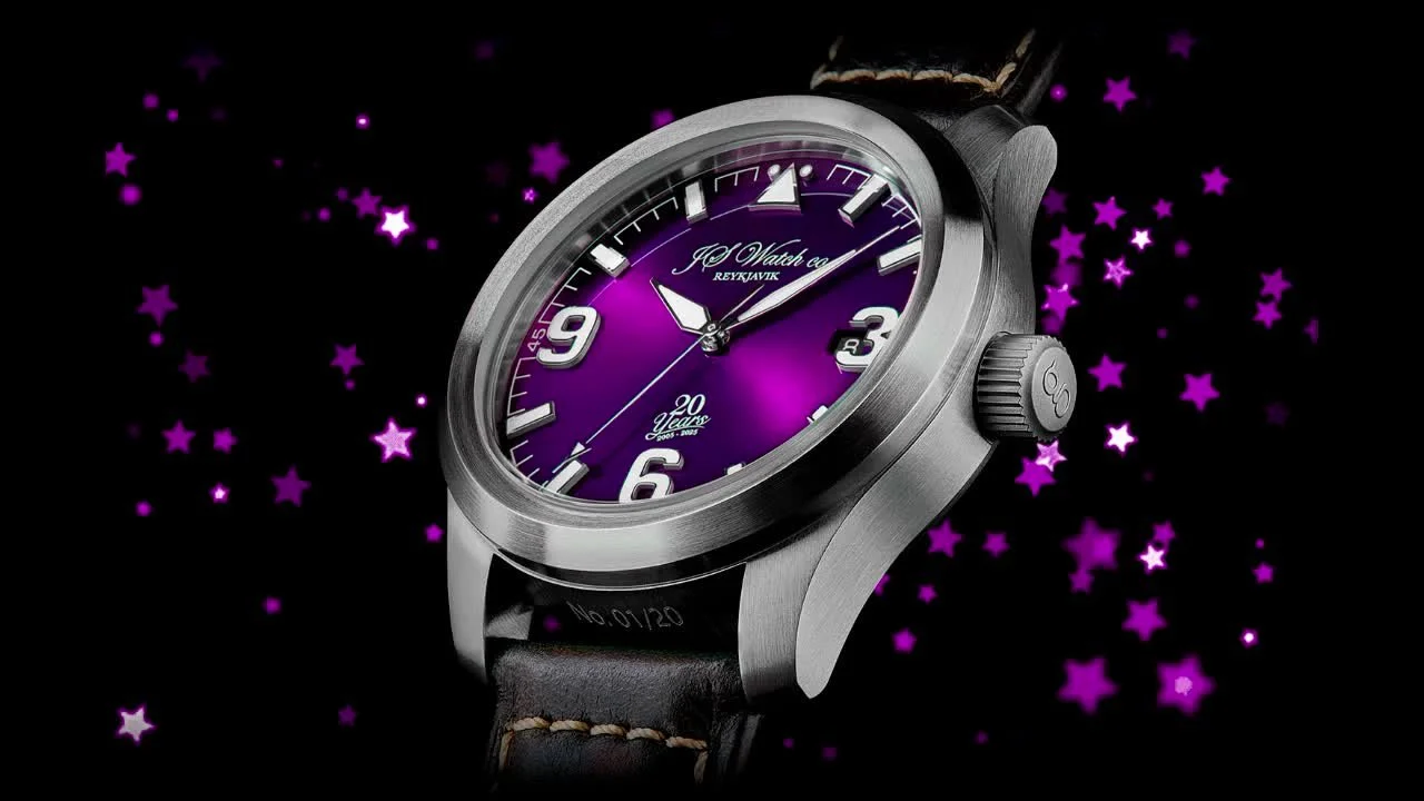 As we continue to celebrate 20 years of craftsmanship, we are proud to present the eighth timepiece in our exclusive 20 Year Limited Edition Series. This is the Sif 1948 Deep Purple Sunburst. 
#watchoftheday #watchesofinstagram #hodinkee #iceland #re