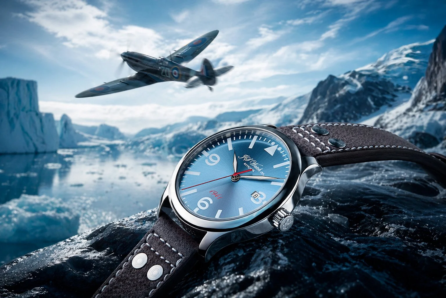 Inspired by Ice, Light and Sky
We are pleased to introduce the Glacier Blue Frisland 1941, a new colour inspired by the shifting light of Icelandic glaciers.

The Frisland 1941 is one of our most classic pilot watches, originally created to honour th