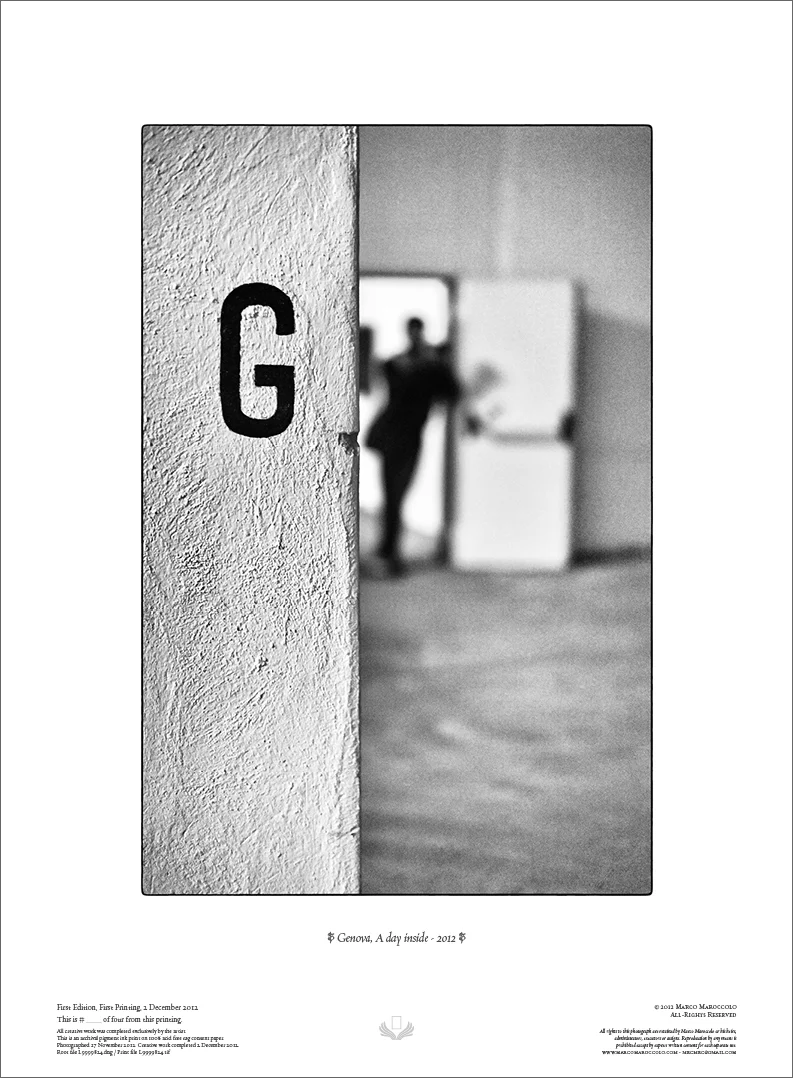 Genoa, A day inside, 2012 - plate VII