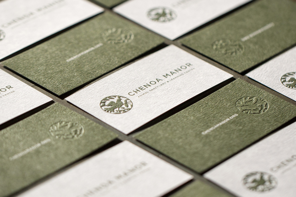 The Artful Union worked with Chenoa Manor, a non-profit animal sanctuary to create an impactful brand and clean, modern stationery.
