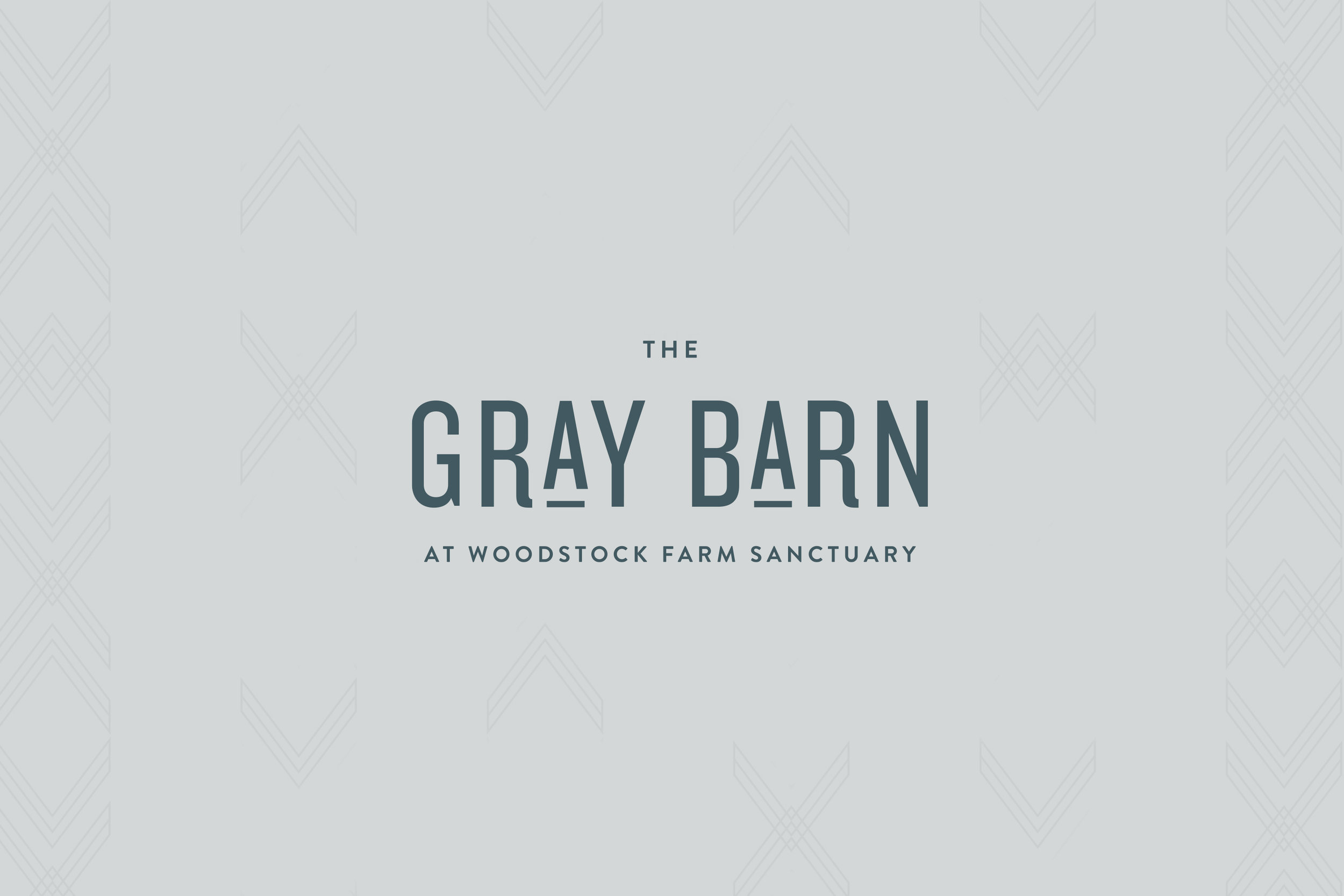 Modern Architectural Logo for The Gray Barn Vegan Retreat at Woodstock Farm Sanctuary
