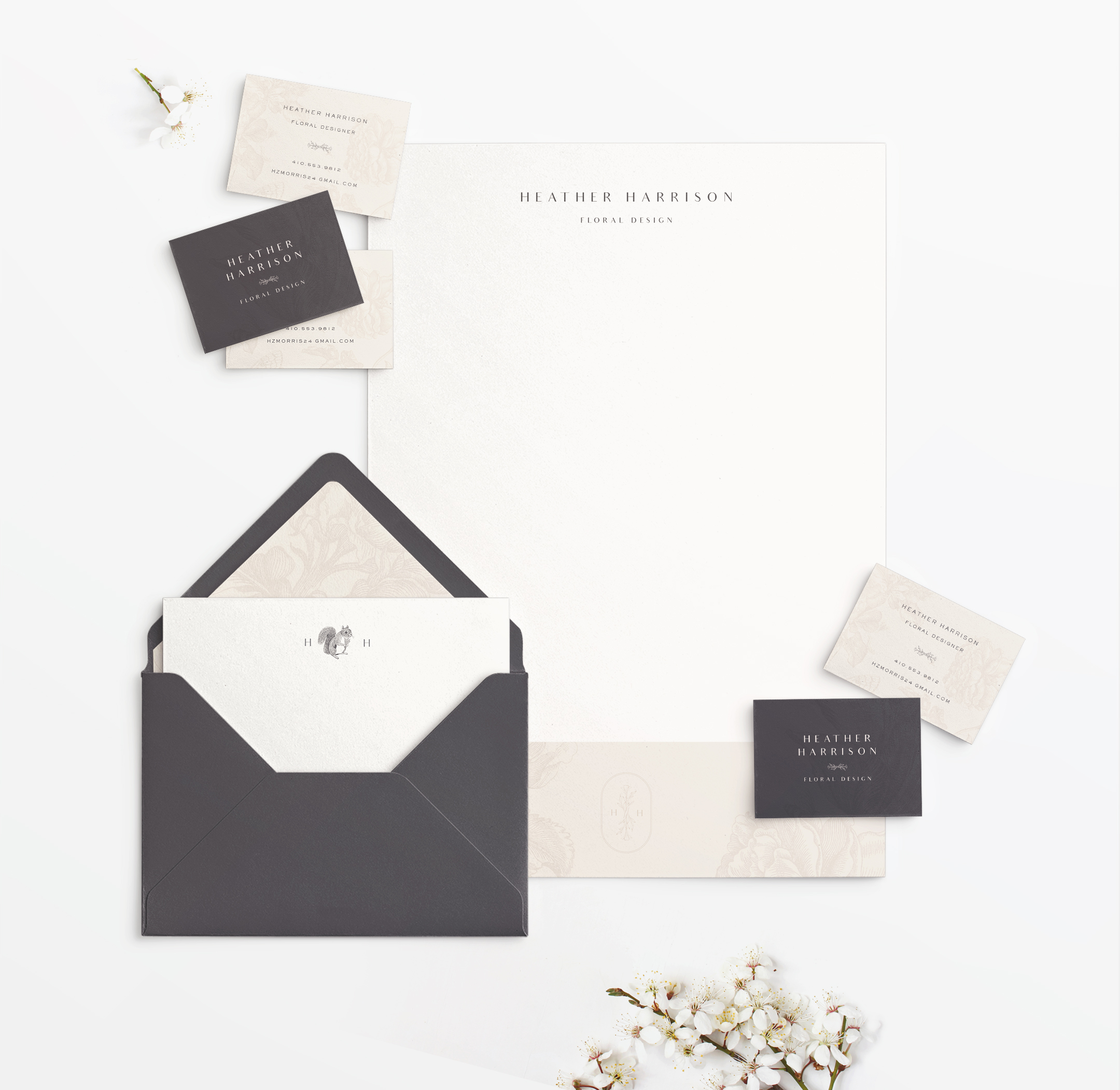 Elegant Floral Stationery Design by The Artful Union