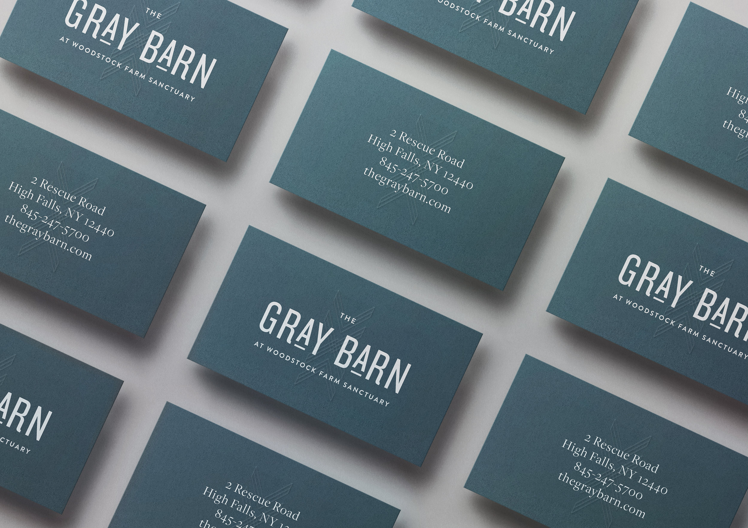 Modern Architectural Business Cards for The Gray Barn Inn at Woodstock Farm Sanctuary