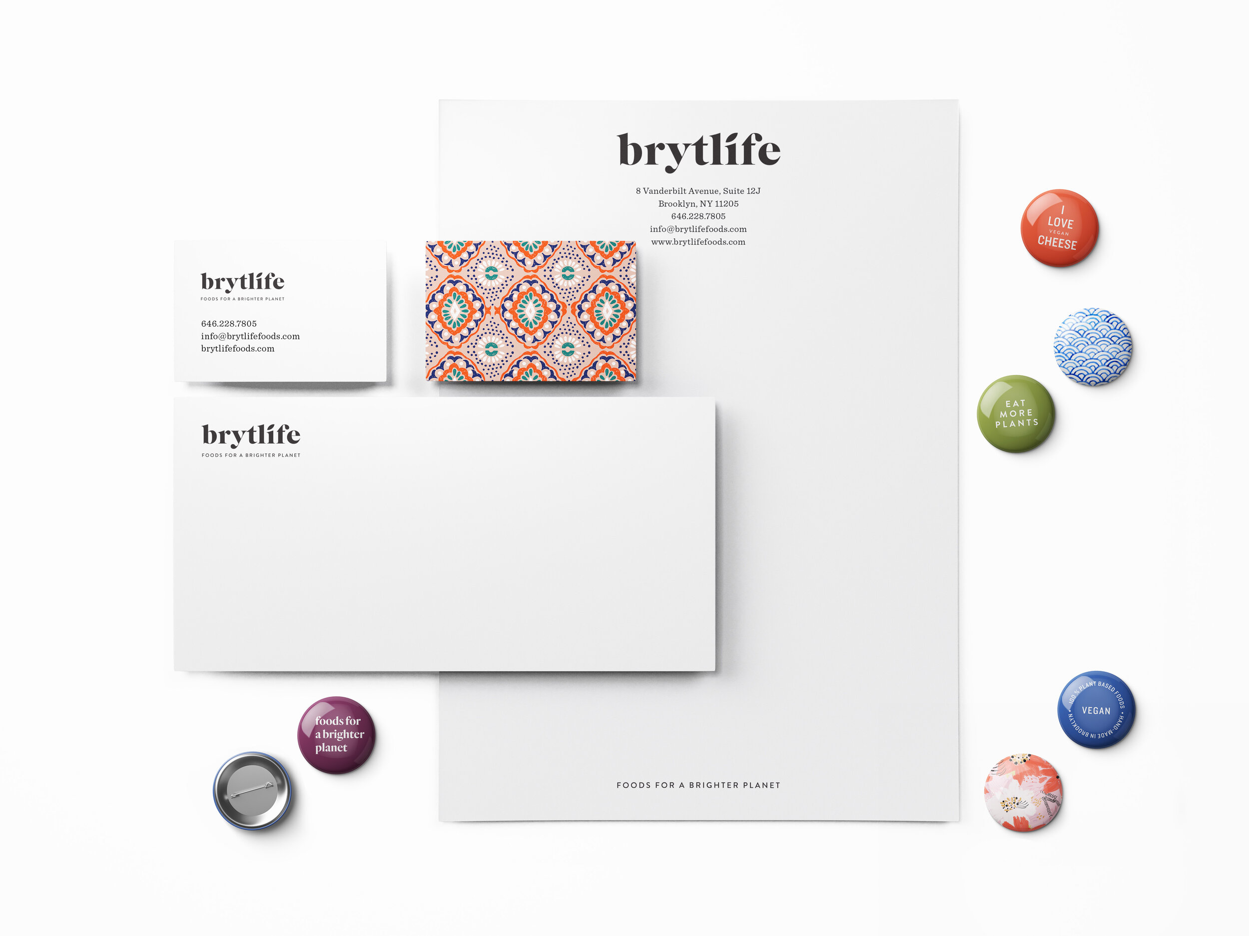 Brytlife Vegan Foods Stationery Design by The Artful Union
