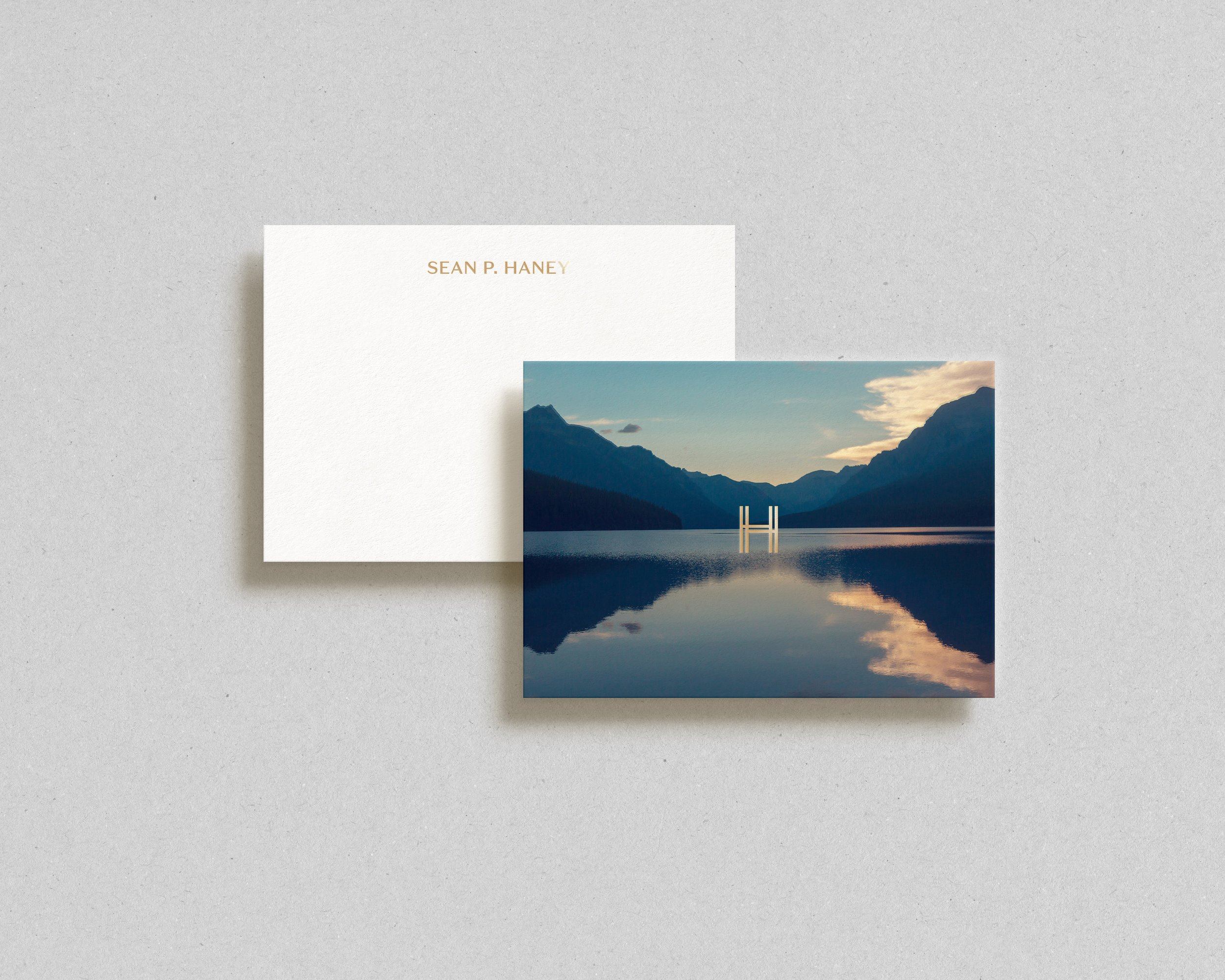 Sean-Haney-Brand-Identity-Gold-Foil-Outdoor-Lake-Masculine-Notecard-Design-B.jpg