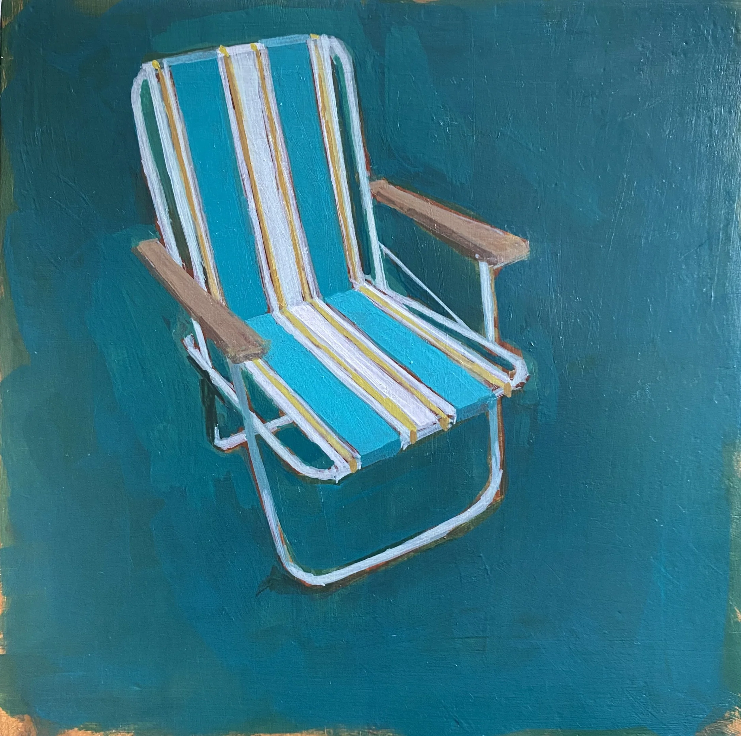 Uncle Tom's chair  (15 x 15 x 4.5 cm) original on gesso
