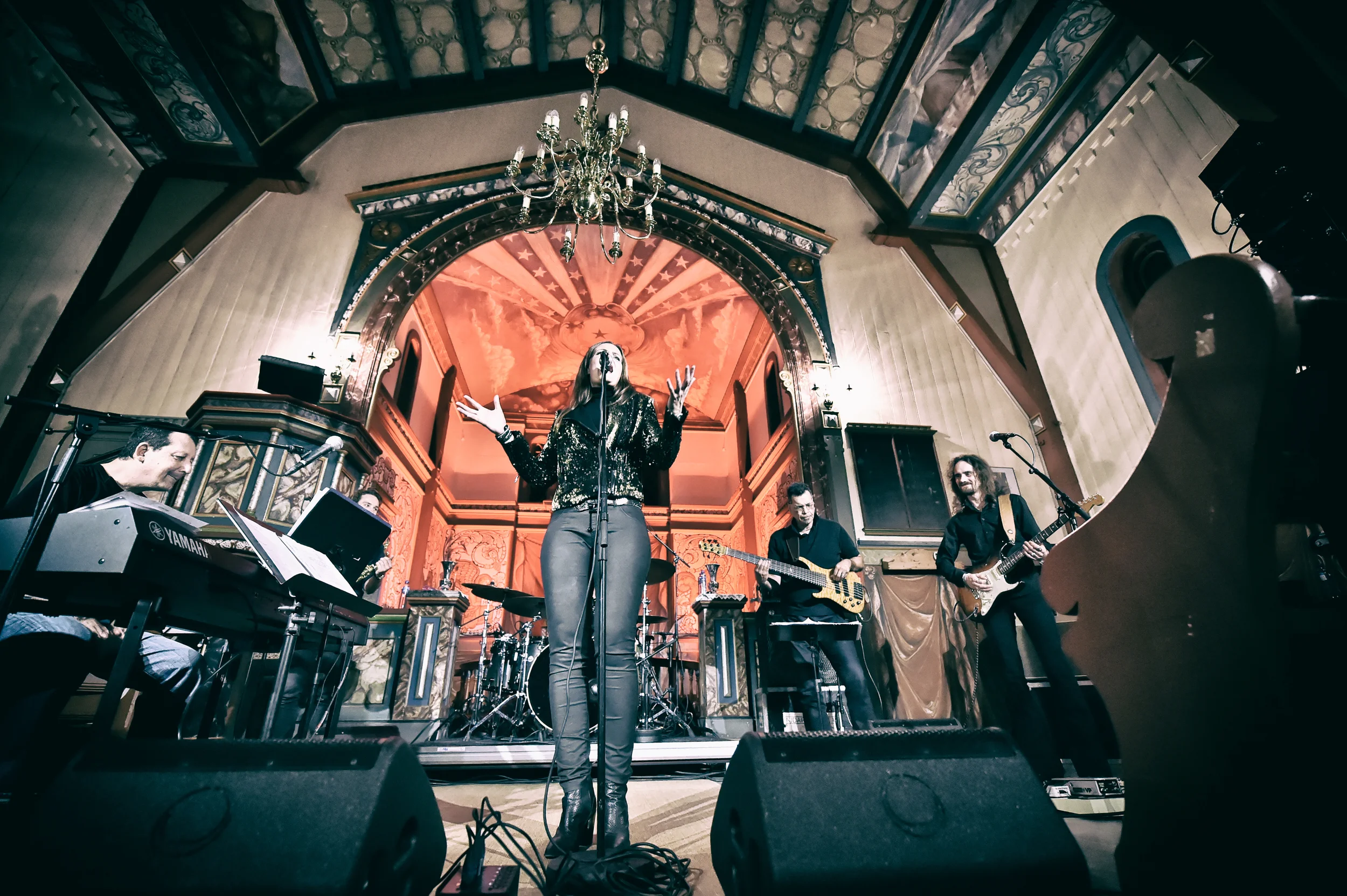 Therese & Jeff Lorber Fusion, with Skjalg M. Raaen and Håkon S. Erlandsen in concert @ Sandstad kirke 19.10.2015. Photo: MARCIN SZPRYNGIEL