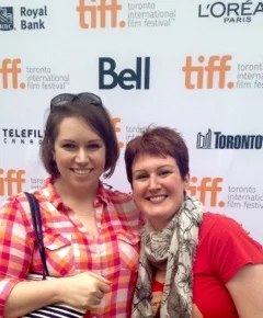 Heather (left) and her friend Jenni, walking the TIFF red carpet.&nbsp; How cool is that?!