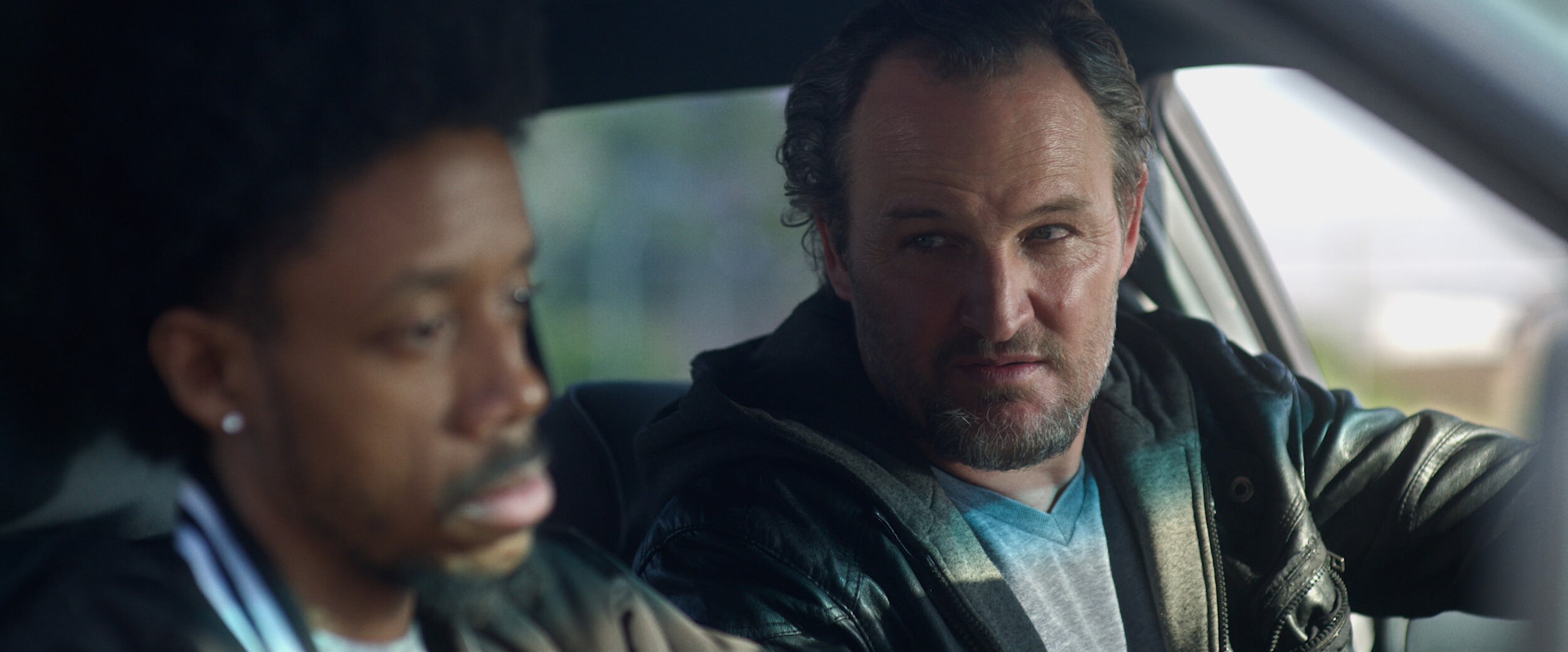  Darrell Britt-Gibson as Rayford and Jason Clarke as Rick Bowden in Silk Road. Photo Credit: Courtesy of Lionsgate 