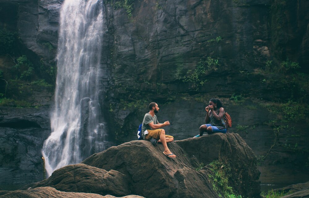 Image: https://www.pexels.com/photo/man-and-woman-near-waterfall-450441/
