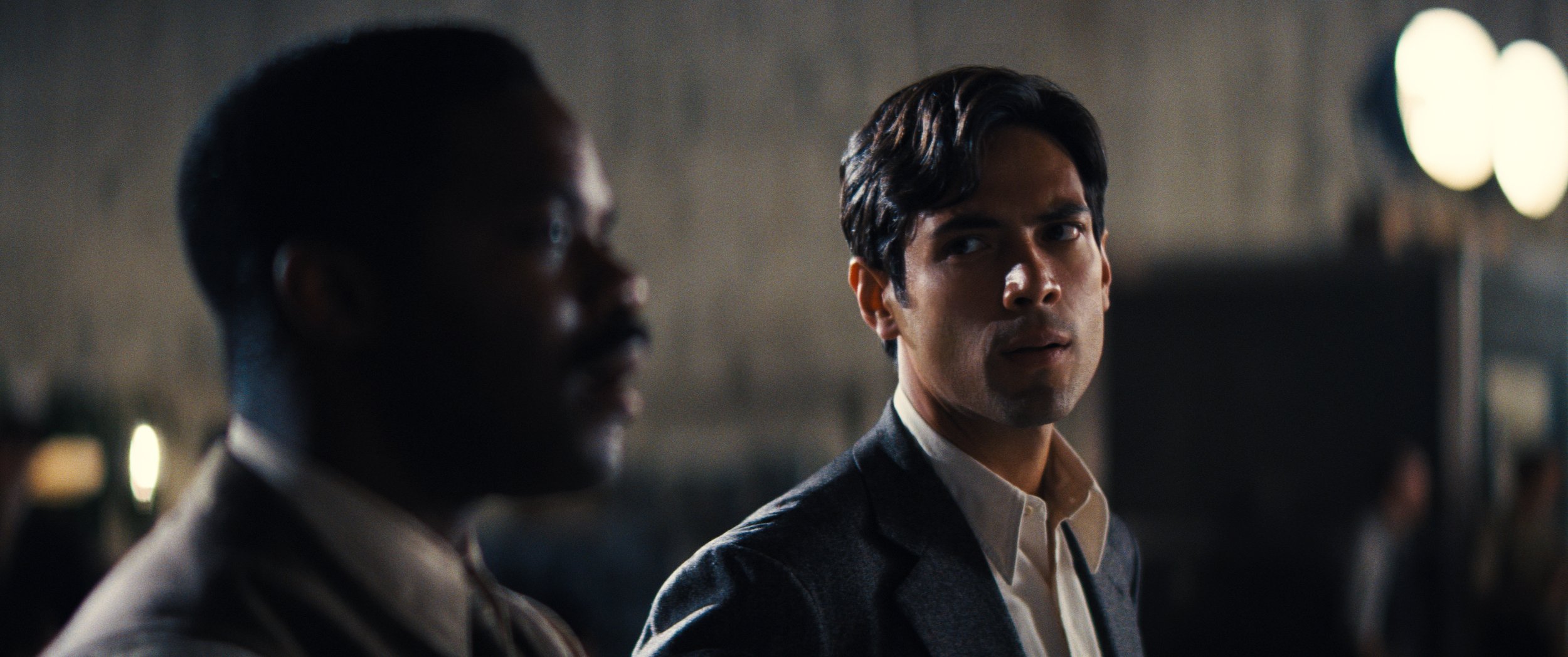  Jovan Adepo plays Sidney Palmer and Diego Calva plays Manny Torres in Babylon from Paramount Pictures.  
