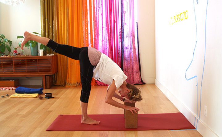 Standing Split with blocks