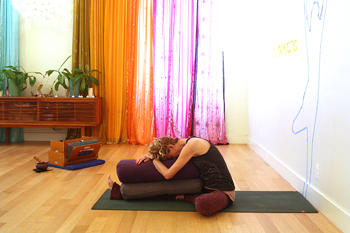 Supported Janu Sirsasana