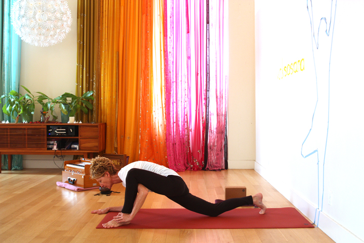 Wide Low Lunge with shoulder under thigh