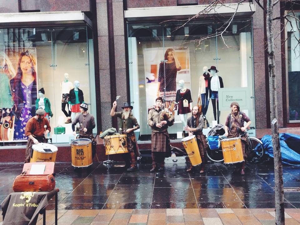 Street performers on Sauchiehall Street