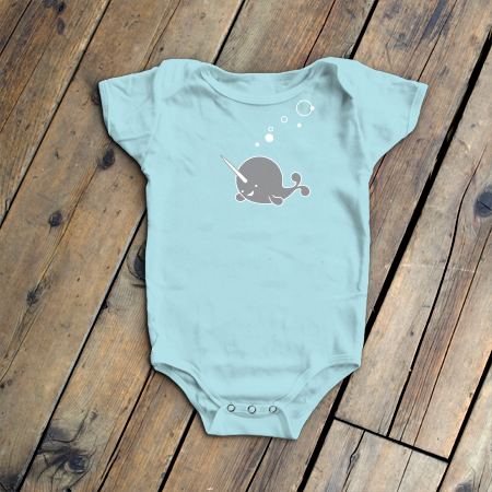 baby narwhal infant bodysuit