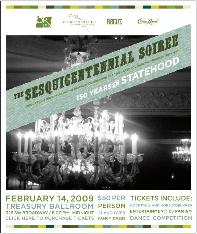 poster announcing the fundraiser ball