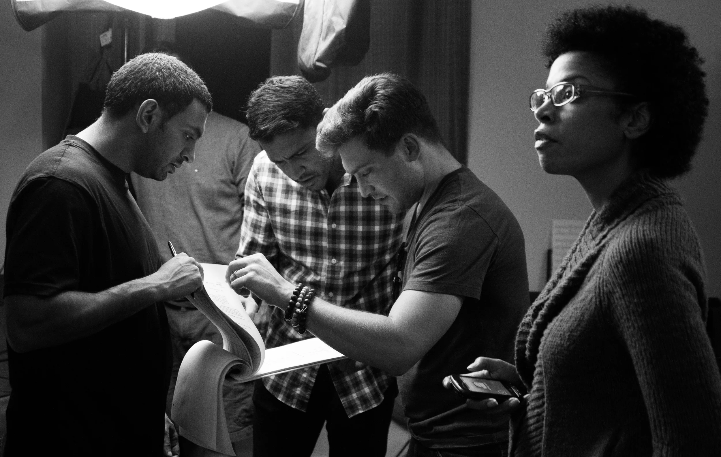 Script Supervisor Rohan Desai, Co-Directors Sanjit De Silva & Jon Reitzes, Assistant Director Susan Kelechi Watson
