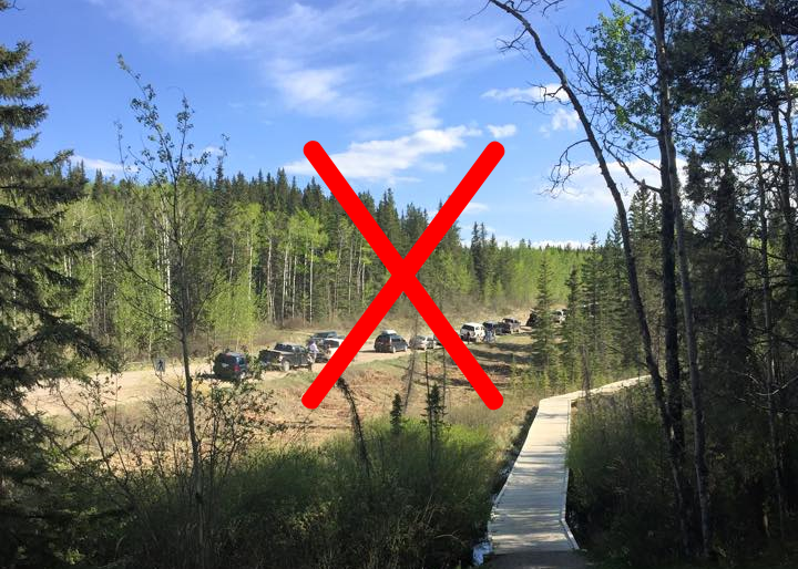 Parking along Robb Road is discouraged.