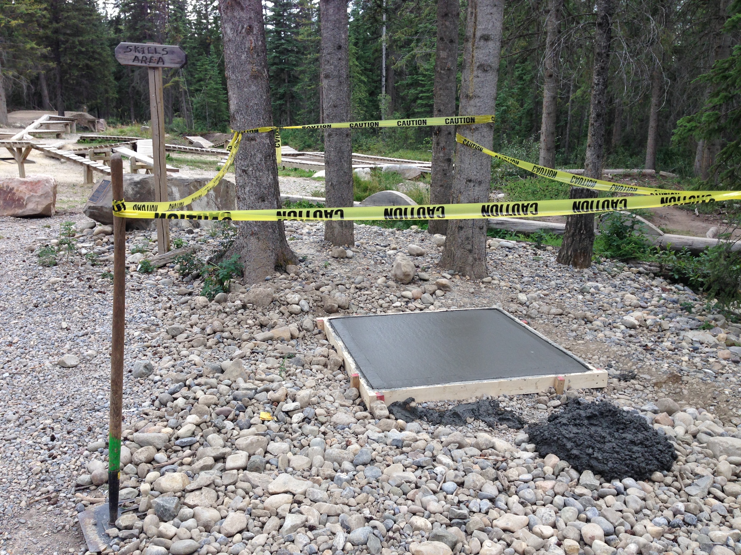 Hoots Inc. framed and formed the cement pad.
