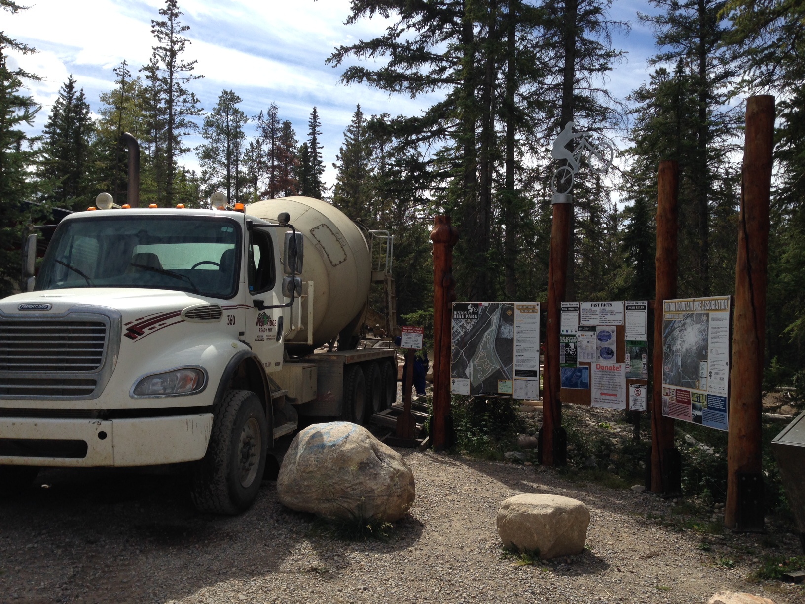 West Riddge Sand & Gravel donated the concrete for the pad.