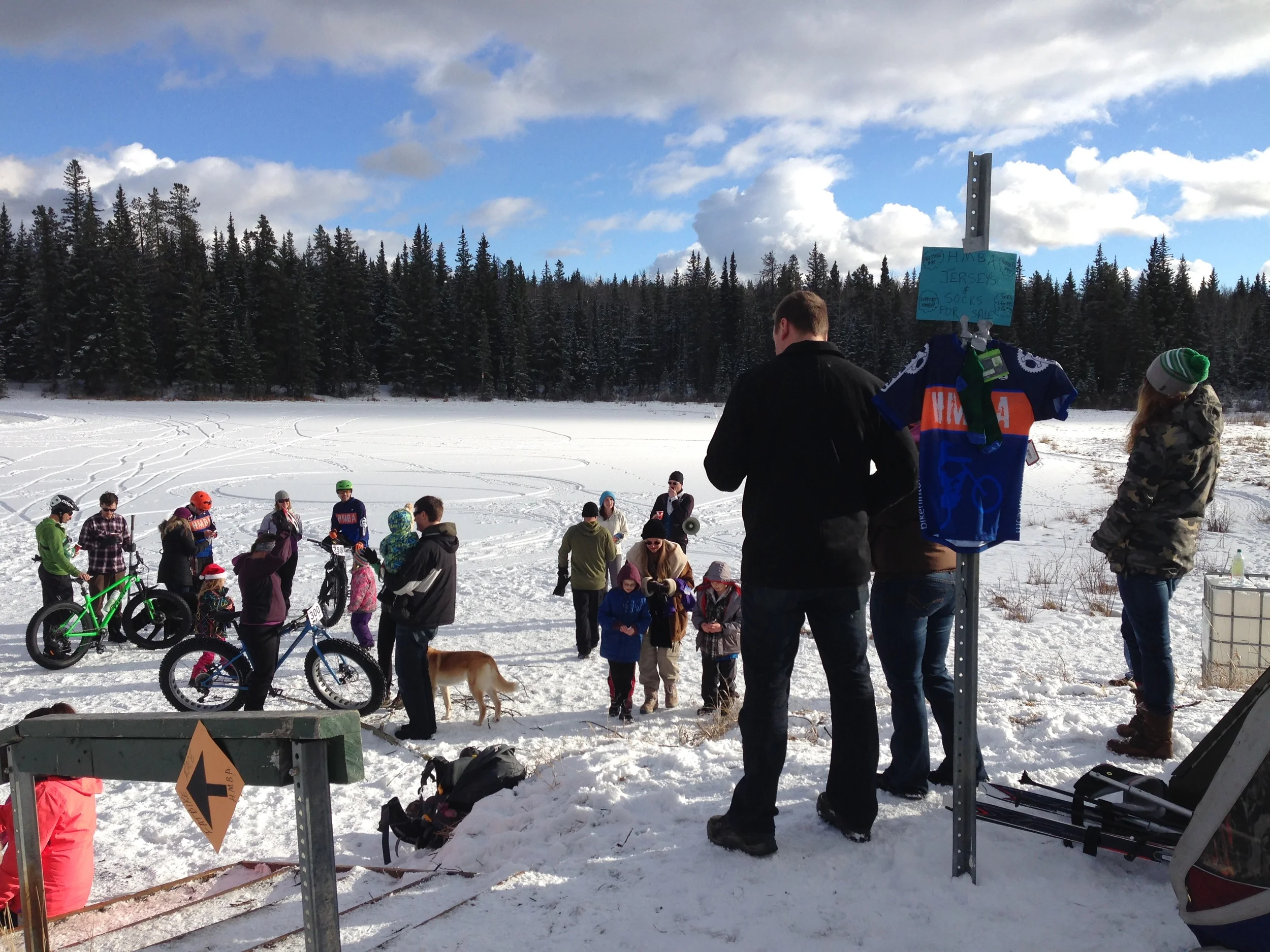Many participated in the fun teamed race in the 2015 winter event.