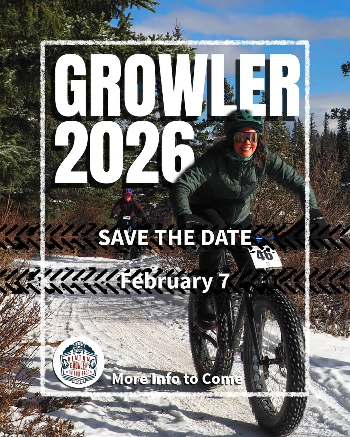 🚲❄️ Save the Date! ❄️🚲

The 2026 Hinton Growler Fat Bike Race is officially locked in for Saturday, February 7!

Mark your calendars, prep those studded tires, and get ready for another legendary day on the winter trails.

Stay tuned for more detai