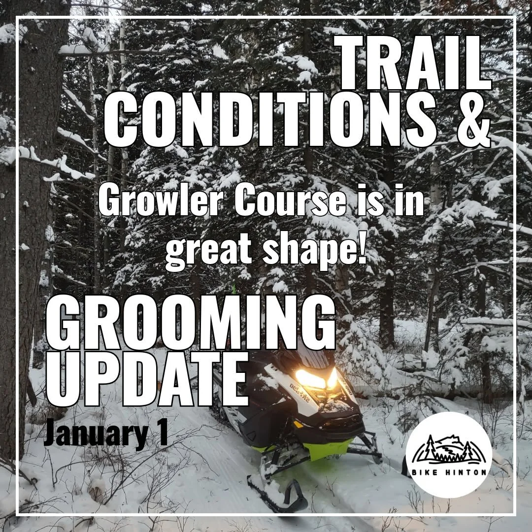 🎉 Happy New Year from Bike Hinton! 🎉

The Growler Course is in great shape, so get out there and ride! The more traffic it sees, the better it gets. 🙌
There are a few soft spots here and there, but overall it&rsquo;s mostly great riding ~ includin