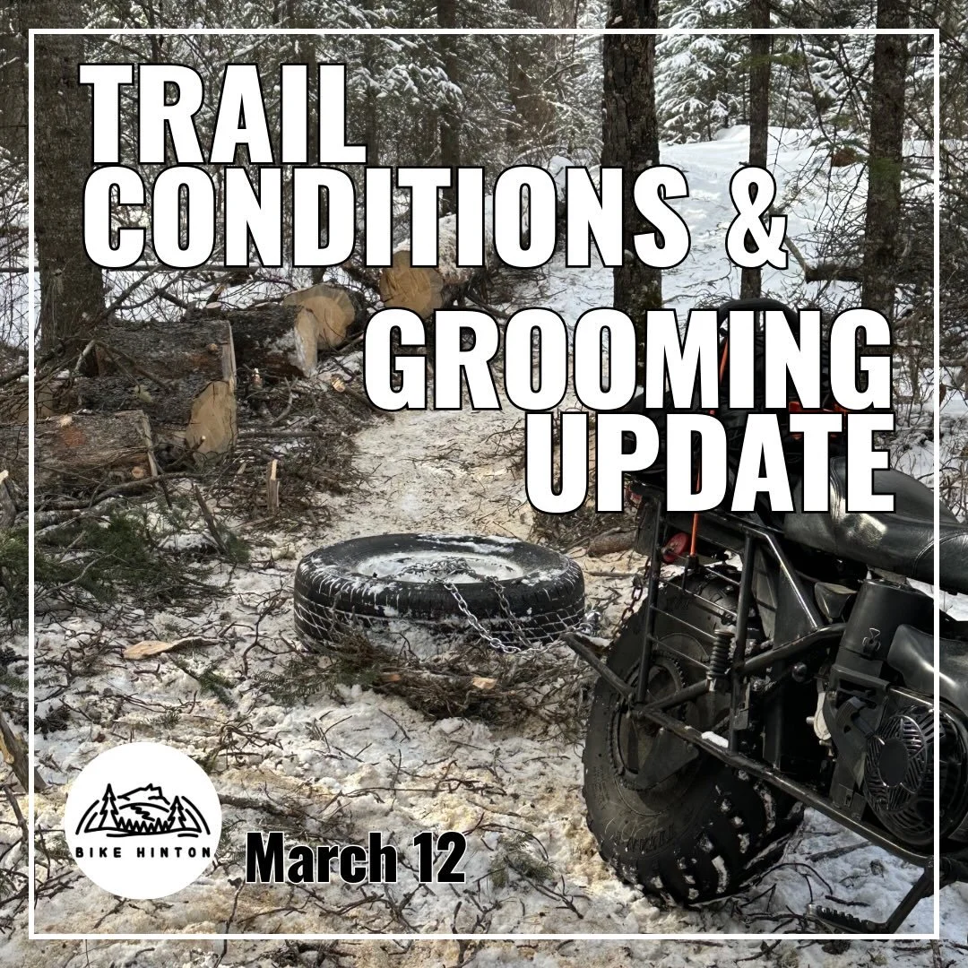 Trail Conditions &amp; Grooming Update ❄️🚵&zwj;♂️

Mike was out on the trails today and dragged everything with the hope that the small amount of new snow will bond to the ice we&rsquo;ve been dealing with and help create safer riding conditions. Fi