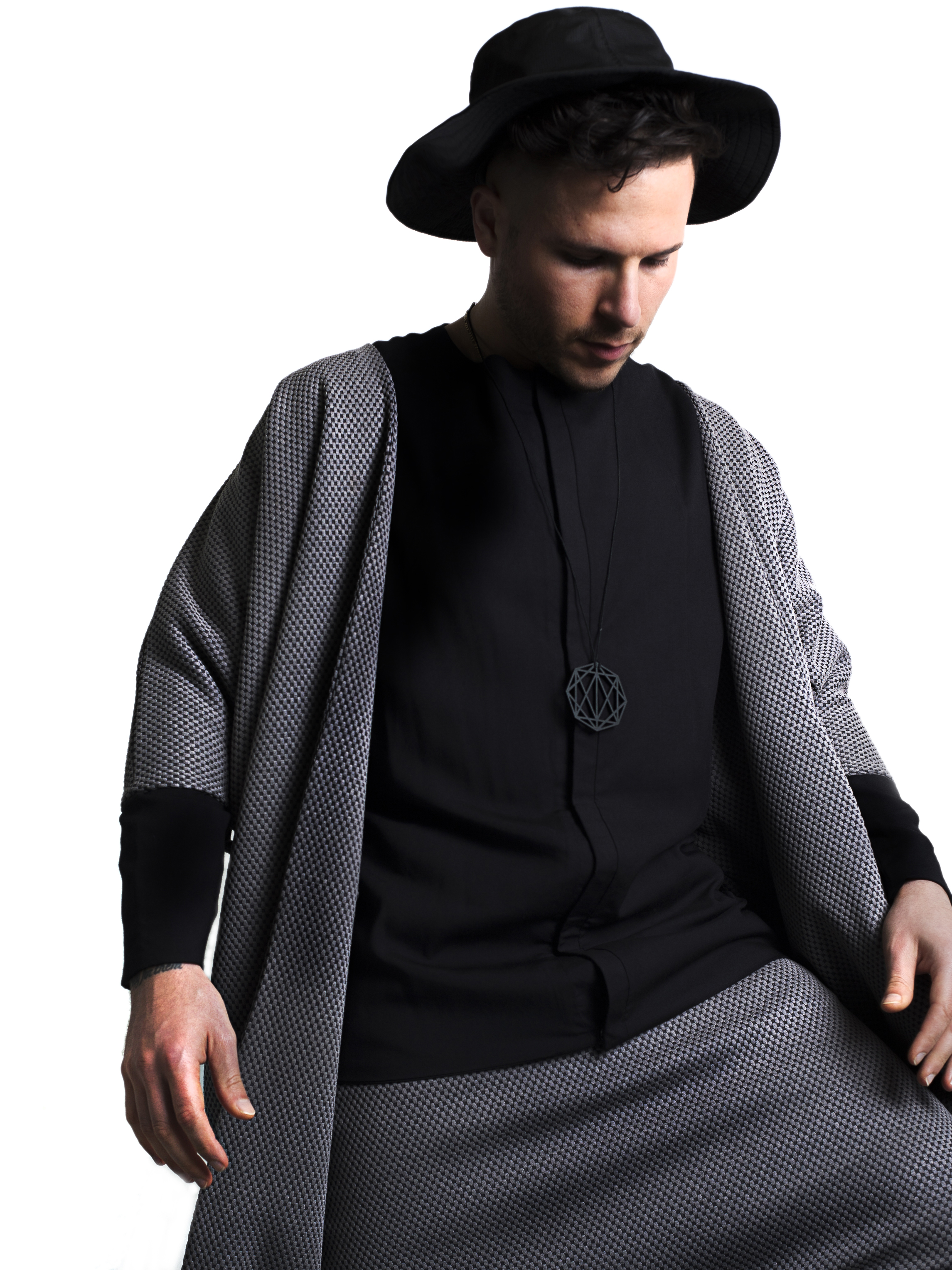 zaramia-ava-zaramiaava-leeds-fashion-designer-ethical-sustainable-tailored-minimalist-editorial-print-black-hareem-tshirt-versatile-drape-cowl-styling-studio-menswear-models-photoshoot-black-white-trousers-hat-monochrome-9.jpg