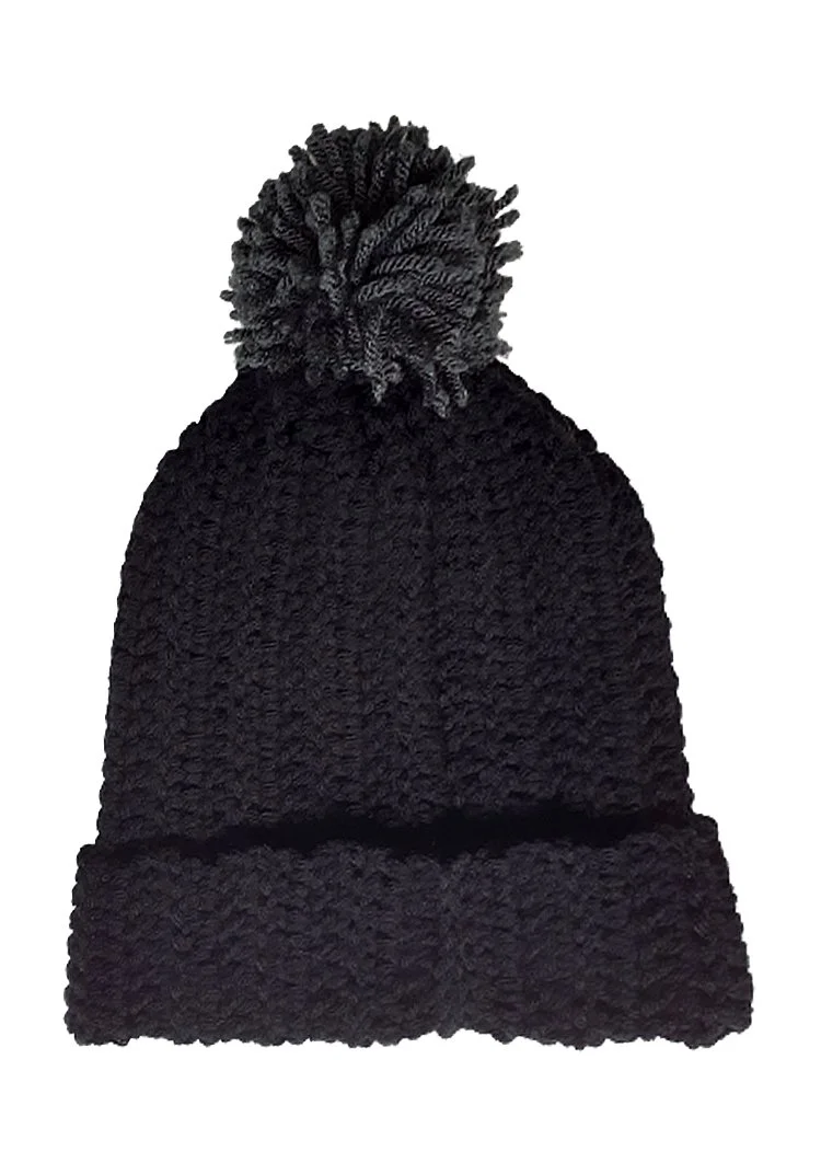 Zara Black Knit Hat with Pom Pom ?1 HOUR SALE? ZARA Knit Pompom Hat 2026 | Buy ZARA Online | ZALORA Hong Kong main image 4