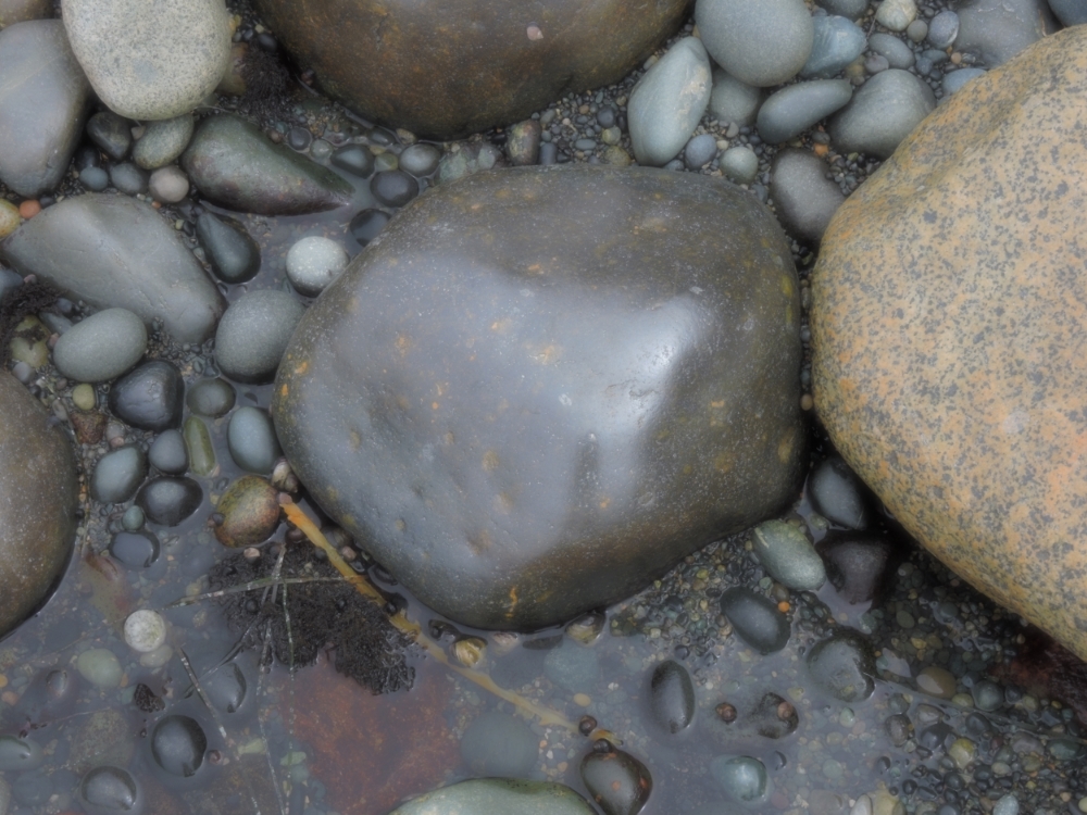 Burnished rock.